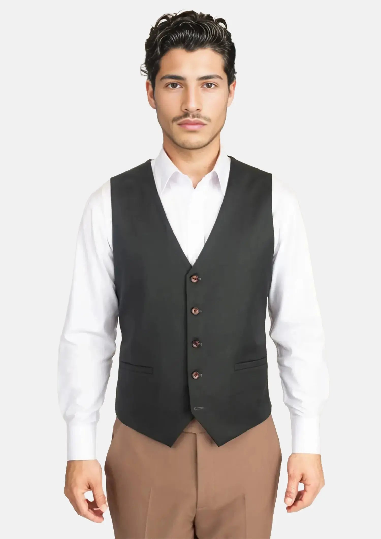 Dark Green Twill Vest411