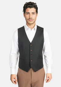 Dark Green Twill Vest