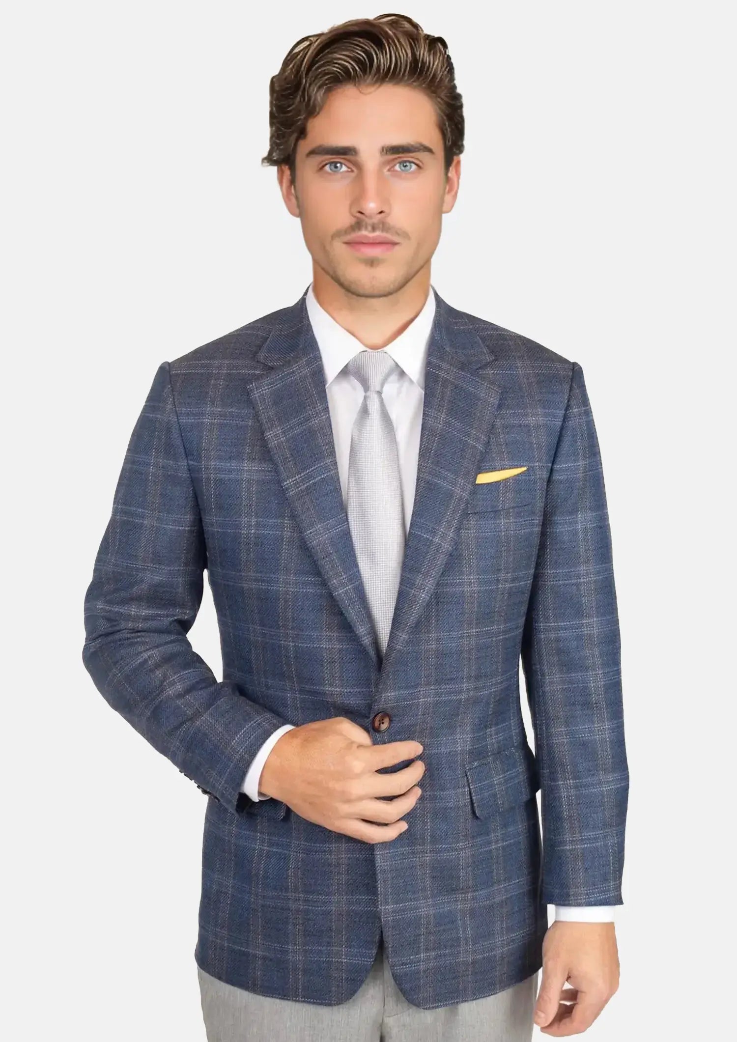 Deep Cobalt Blue Plaid Jacket72