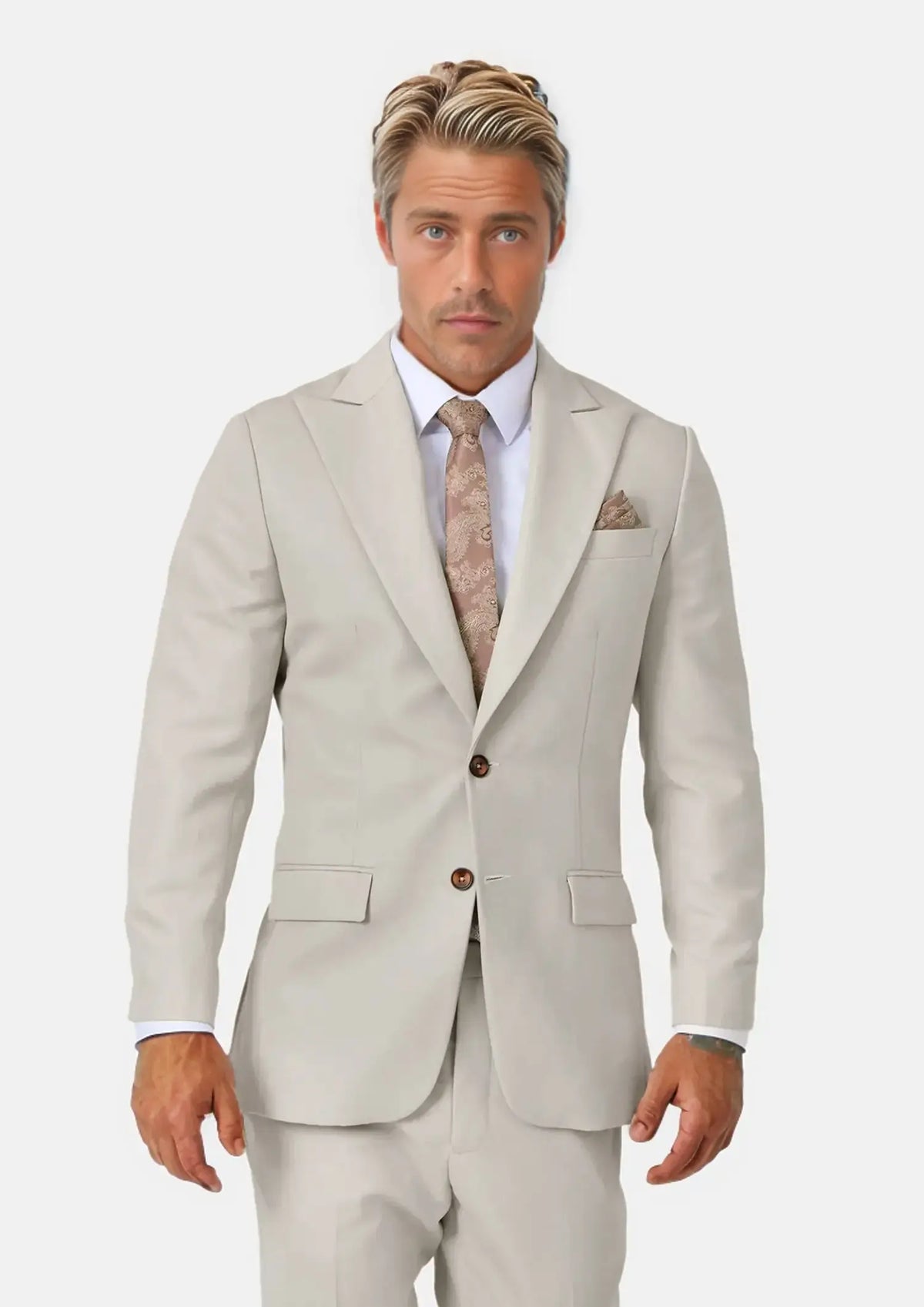 Hudson Ivory Cotton Suit177