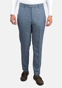 Mid Blue Hopsack Pants