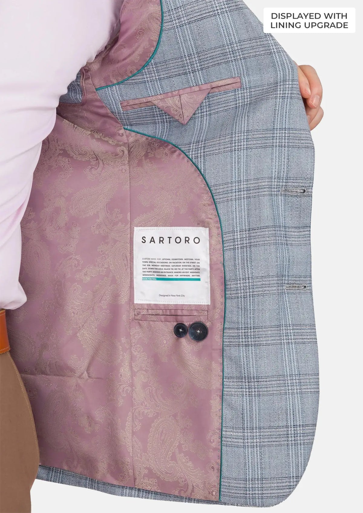 Polo Blue Glen Plaid Bamboo Jacket912
