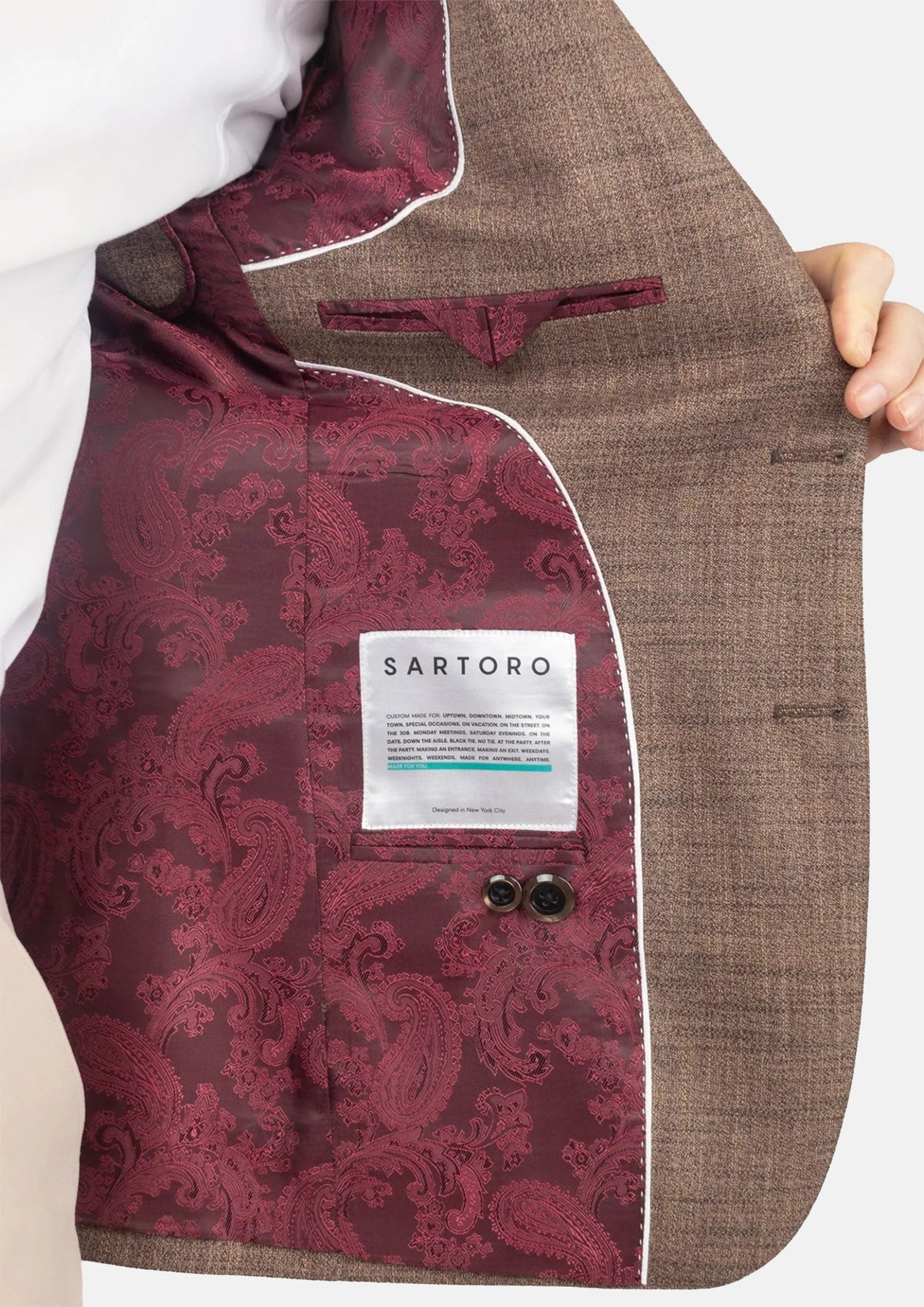 Tawny Brown Hopsack Jacket850