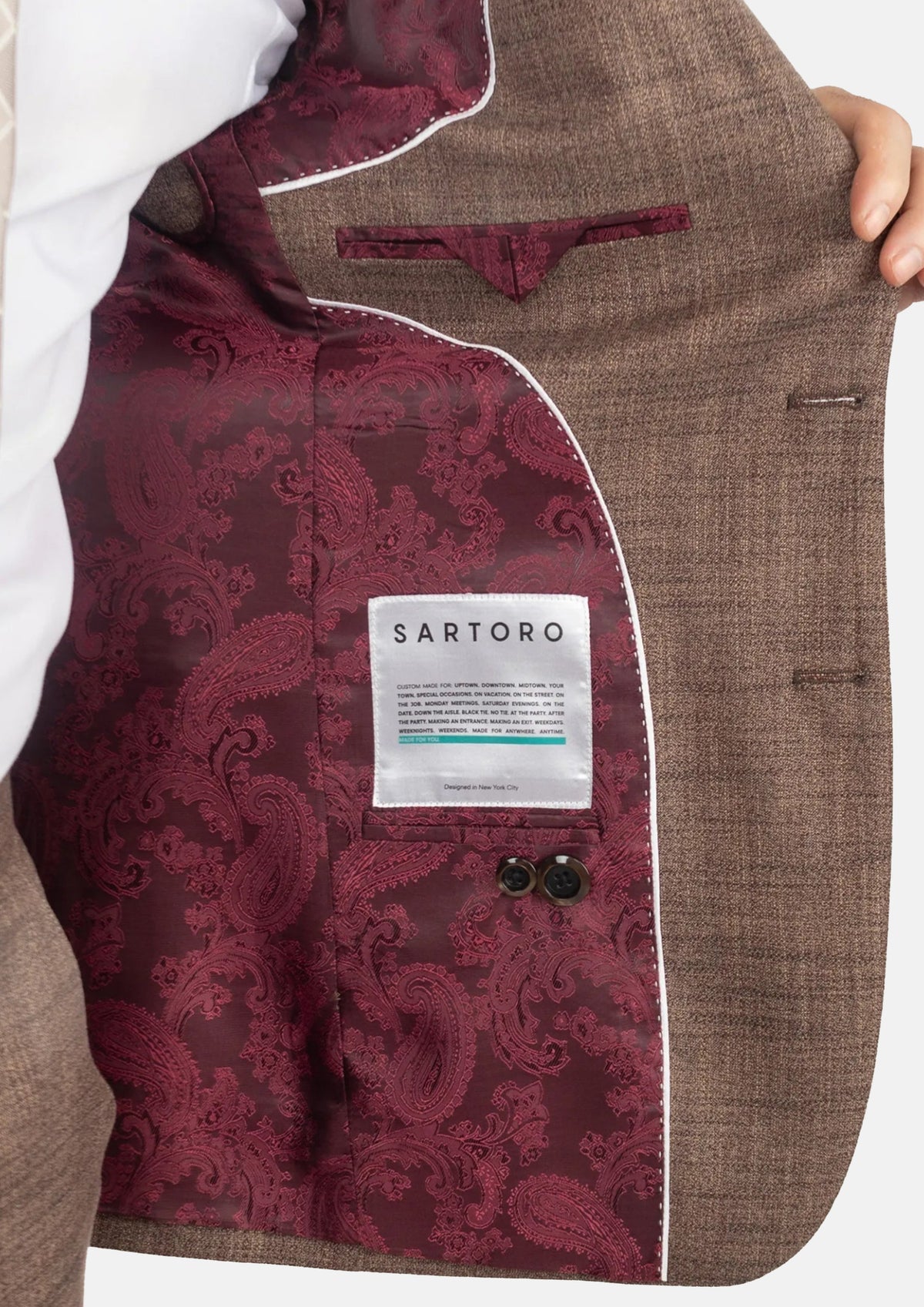 Tawny Brown Hopsack Suit274