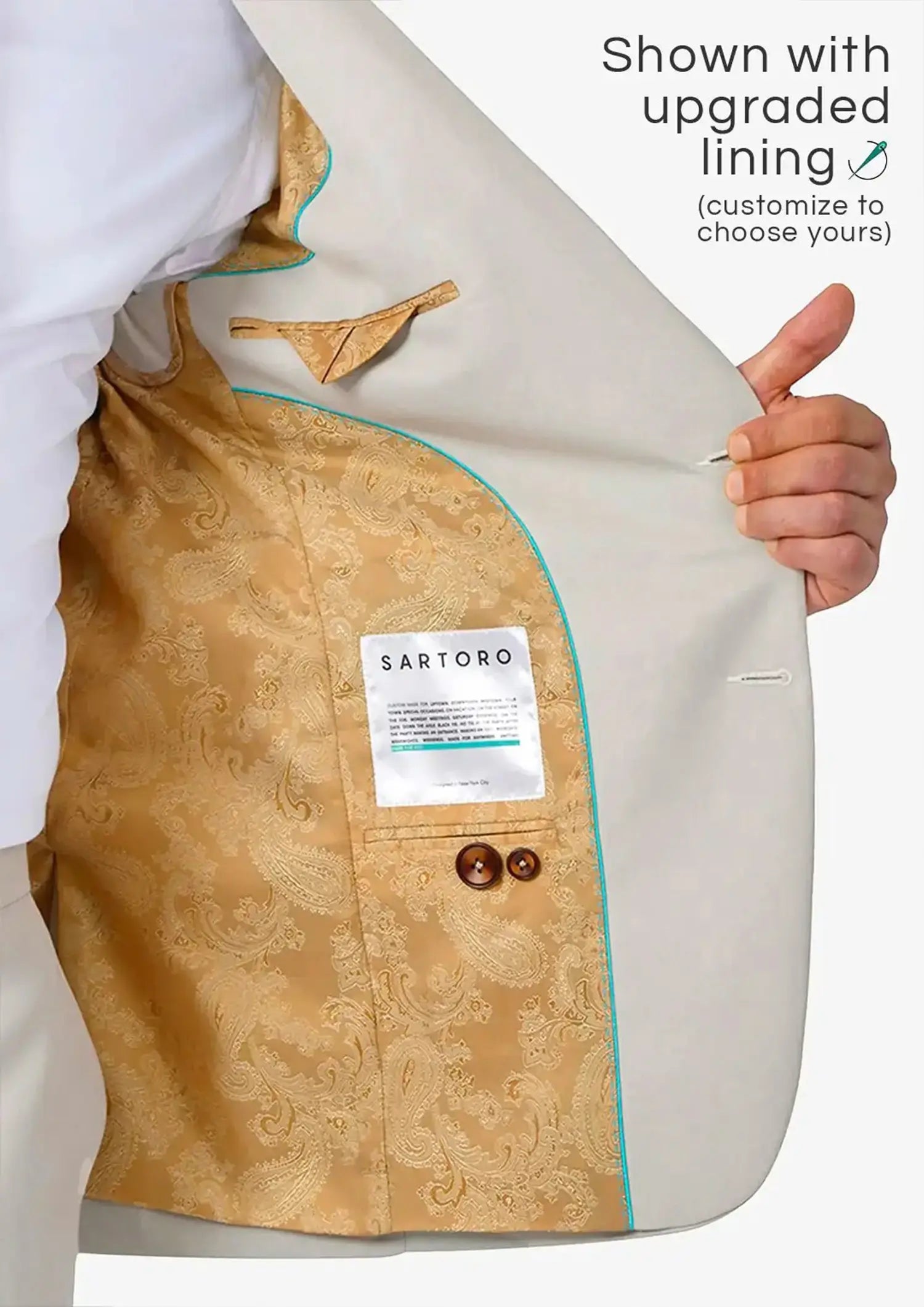 Hudson Ivory Cotton Suit63