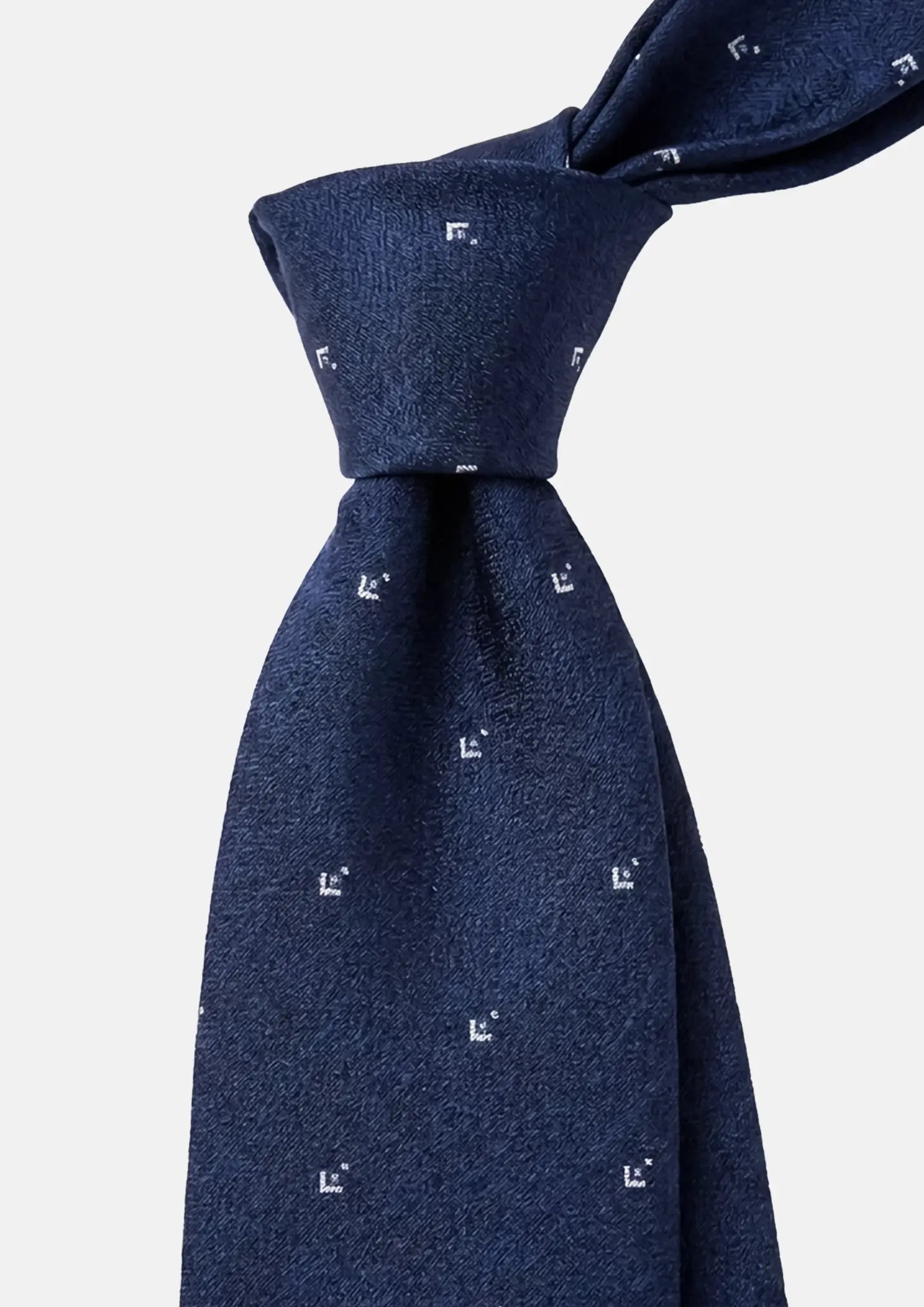Deep Blue Minimal Motif Tie775