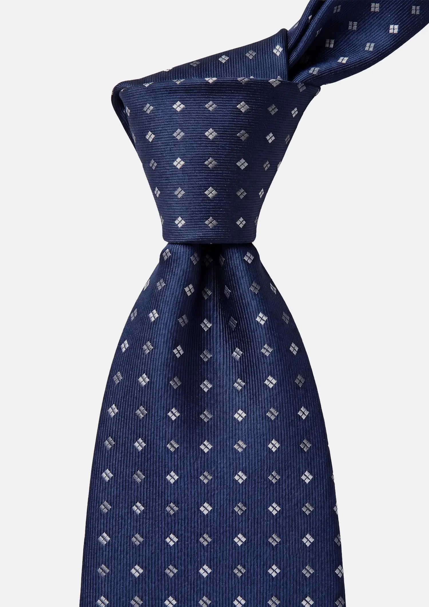 Sterling Diamond Navy Tie162
