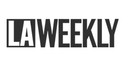 Black 'LA Weekly' logo on a white background