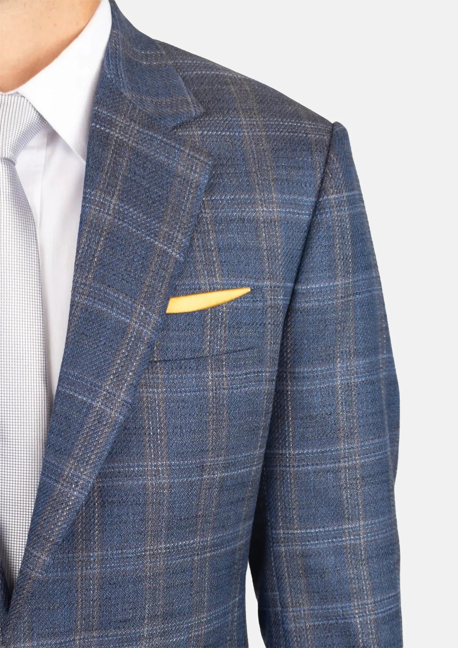 Deep Cobalt Blue Plaid Jacket733