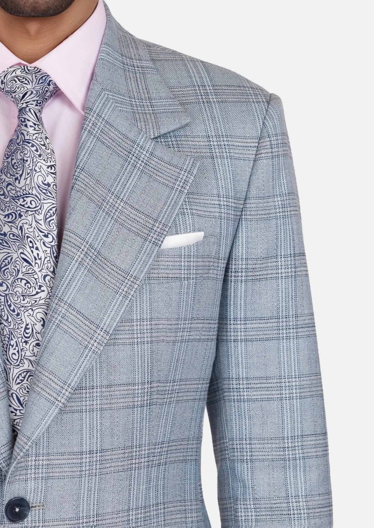 Polo Blue Glen Plaid Bamboo Jacket32
