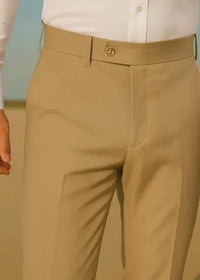 sand herringbone pants