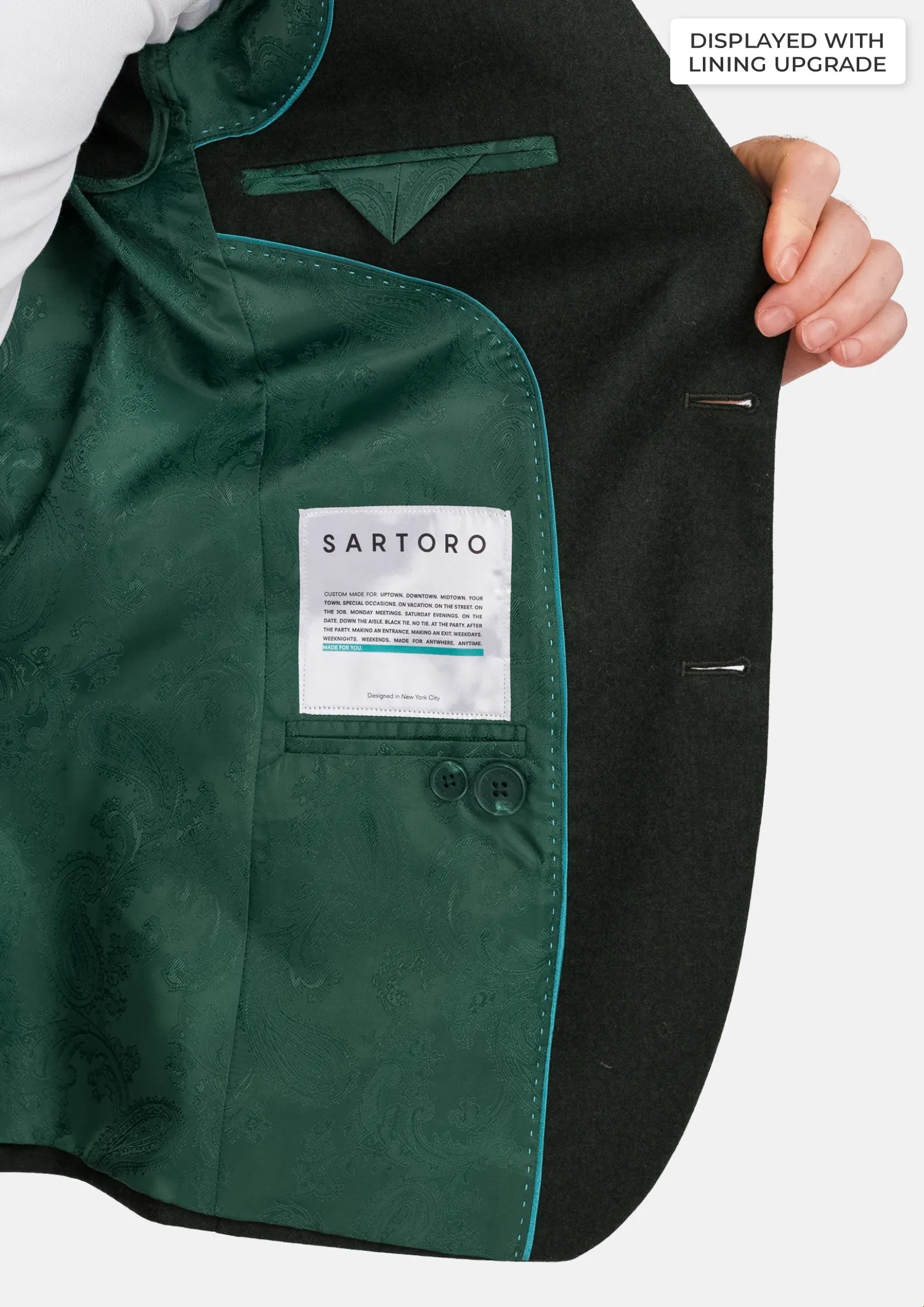 Forest Green Flannel Ellis Suit