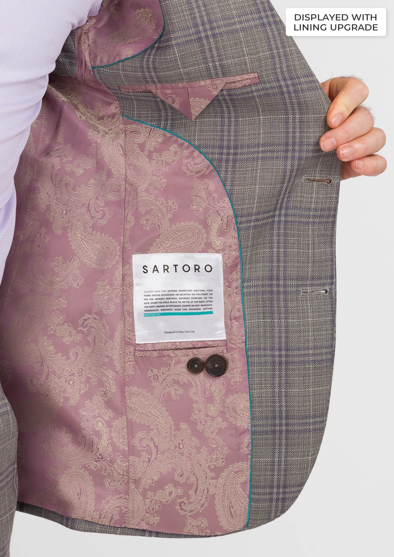 Nickel Grey Checked Astor Suit