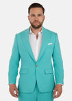 Liberty Atlantis Green Linen Blend Suit