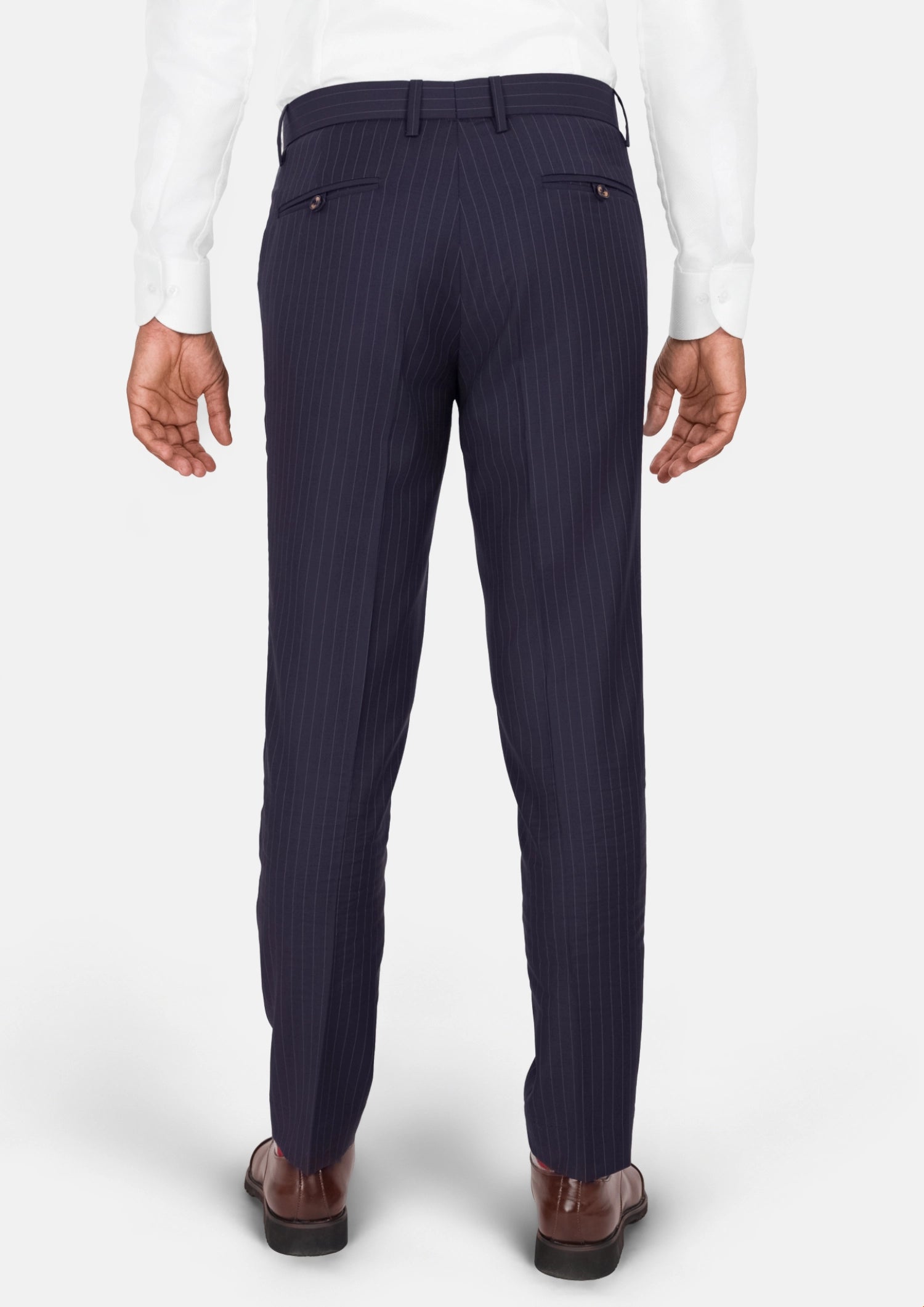 Midnight Blue Pinstripe Pants