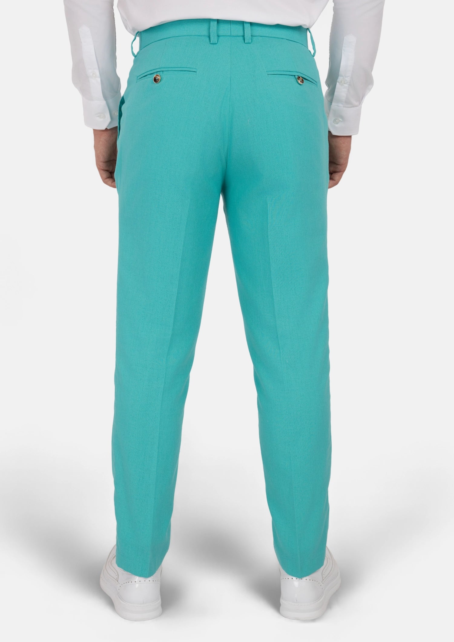 Atlantis Green Linen Blend Pants