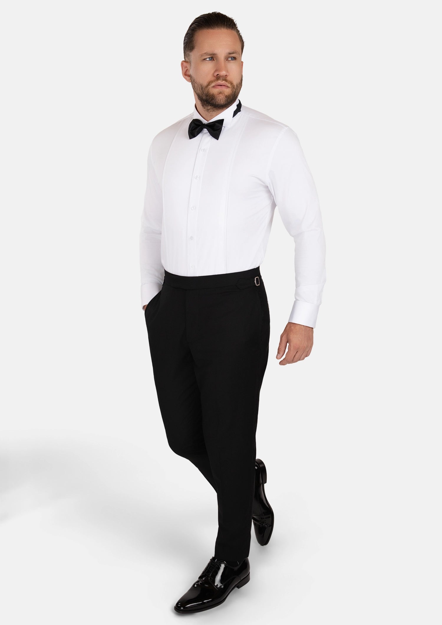White Bamboo Tuxedo Shirt