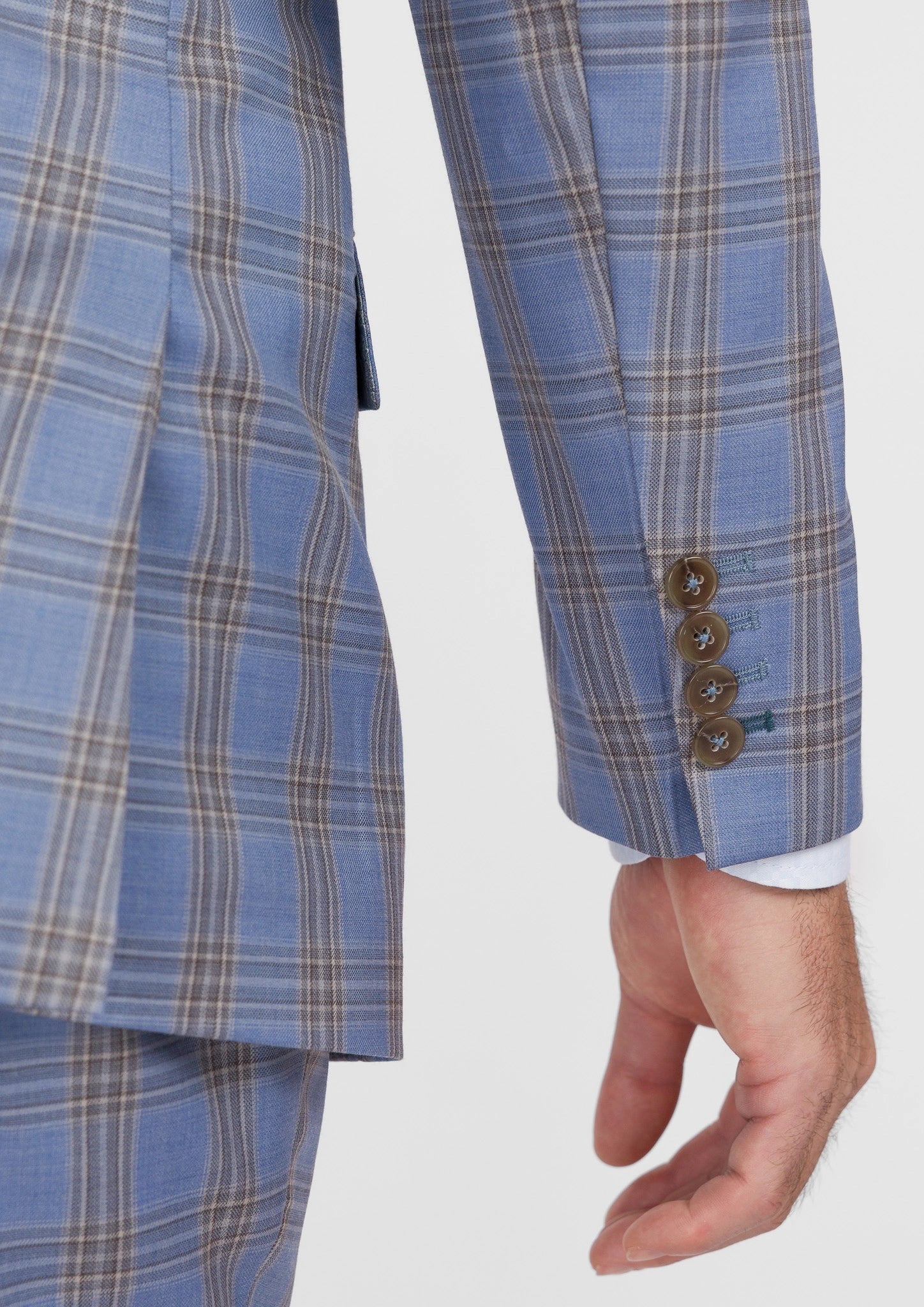 Vista Blue Checked Thompson Suit