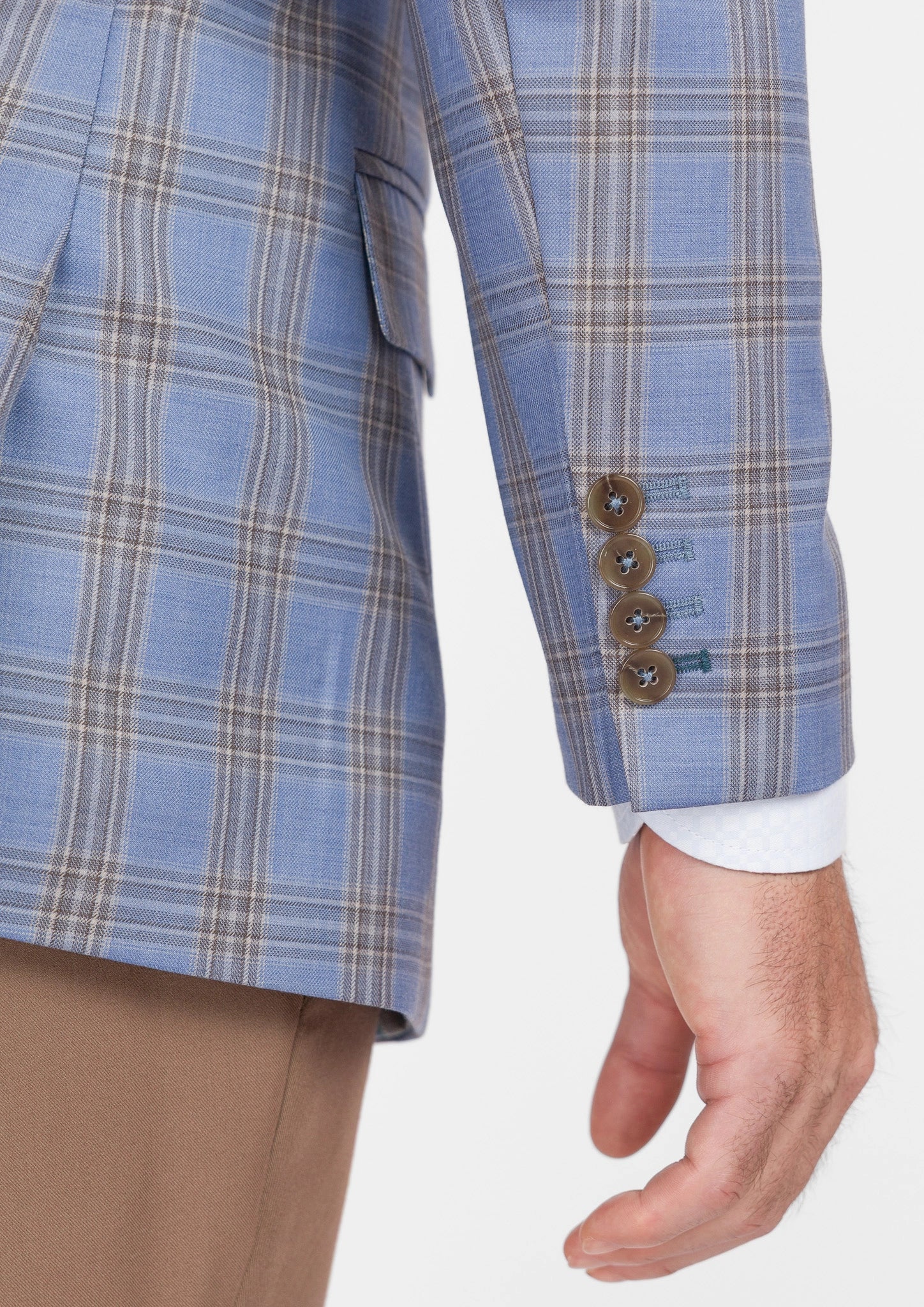 Vista Blue Checked Thompson Jacket