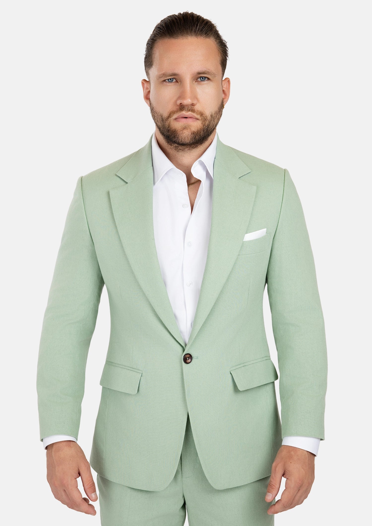 Eldridge Fern Green Linen Suit