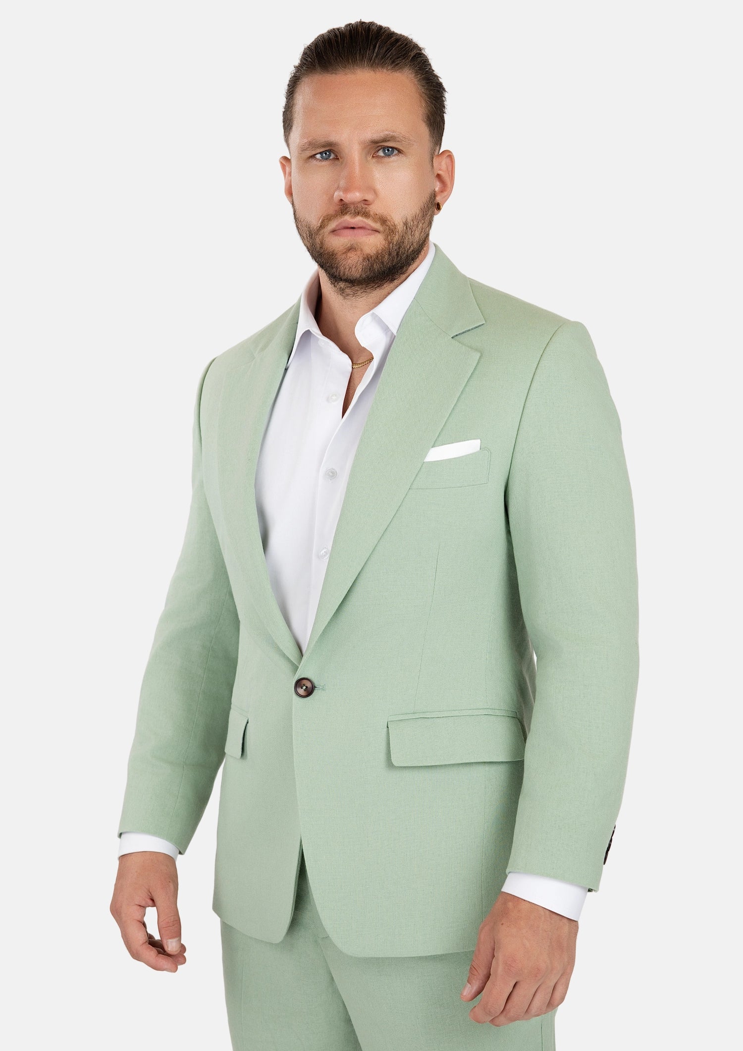 Eldridge Fern Green Linen Suit
