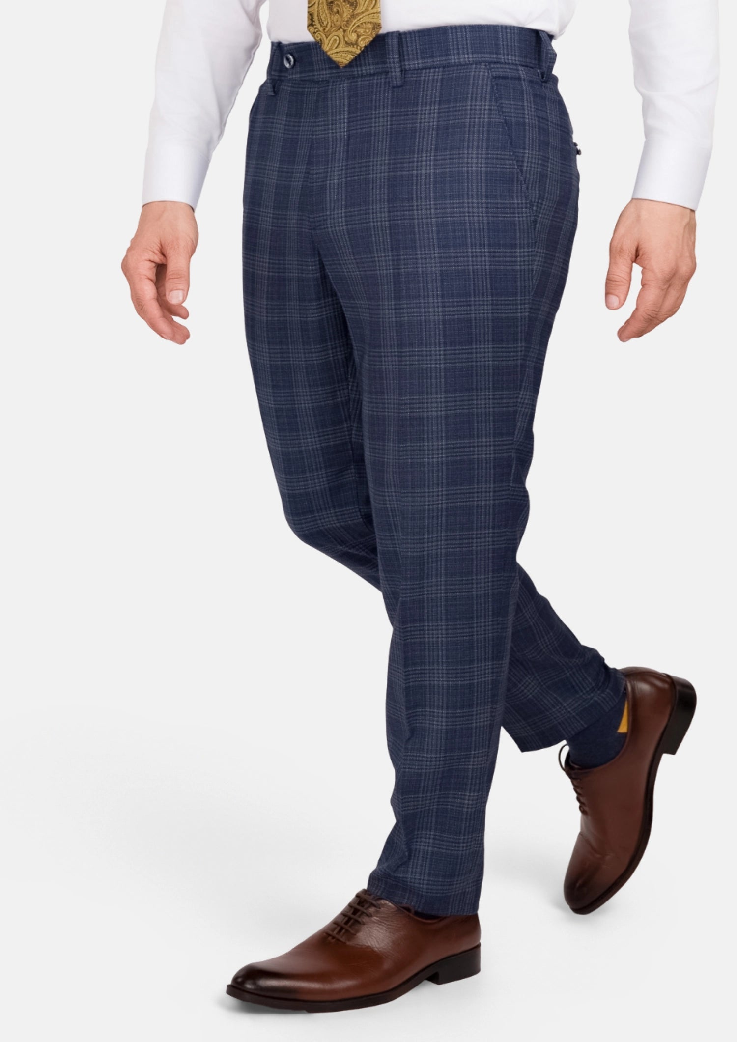 Admiral Navy Checked Pants