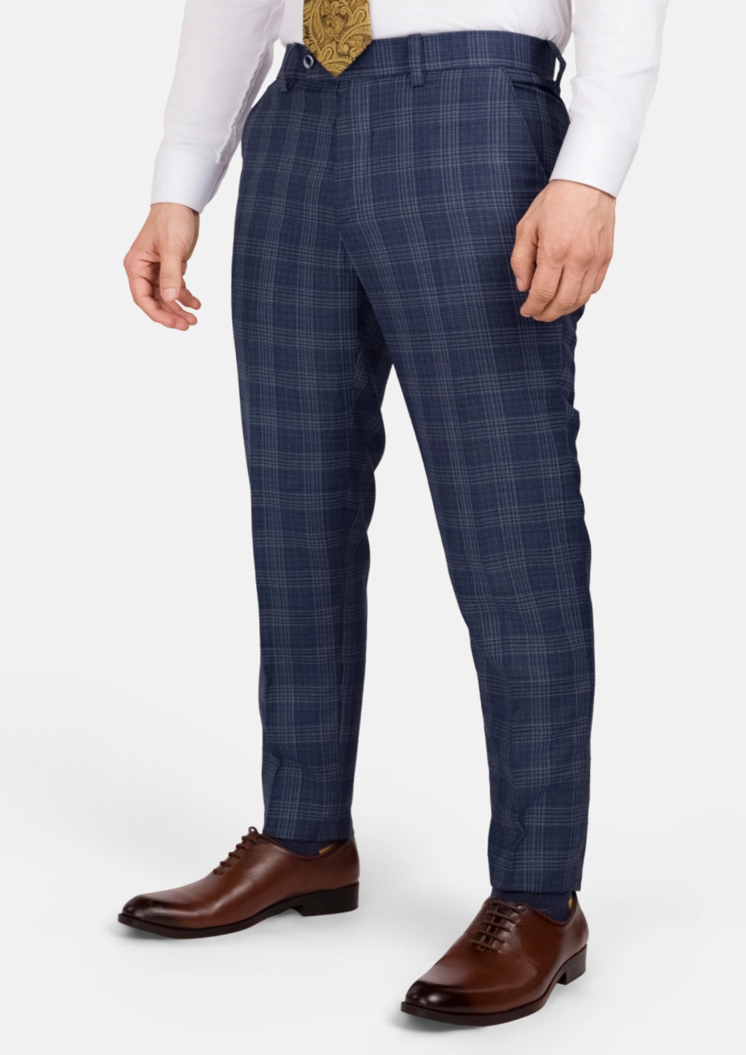 Admiral Navy Checked Pants