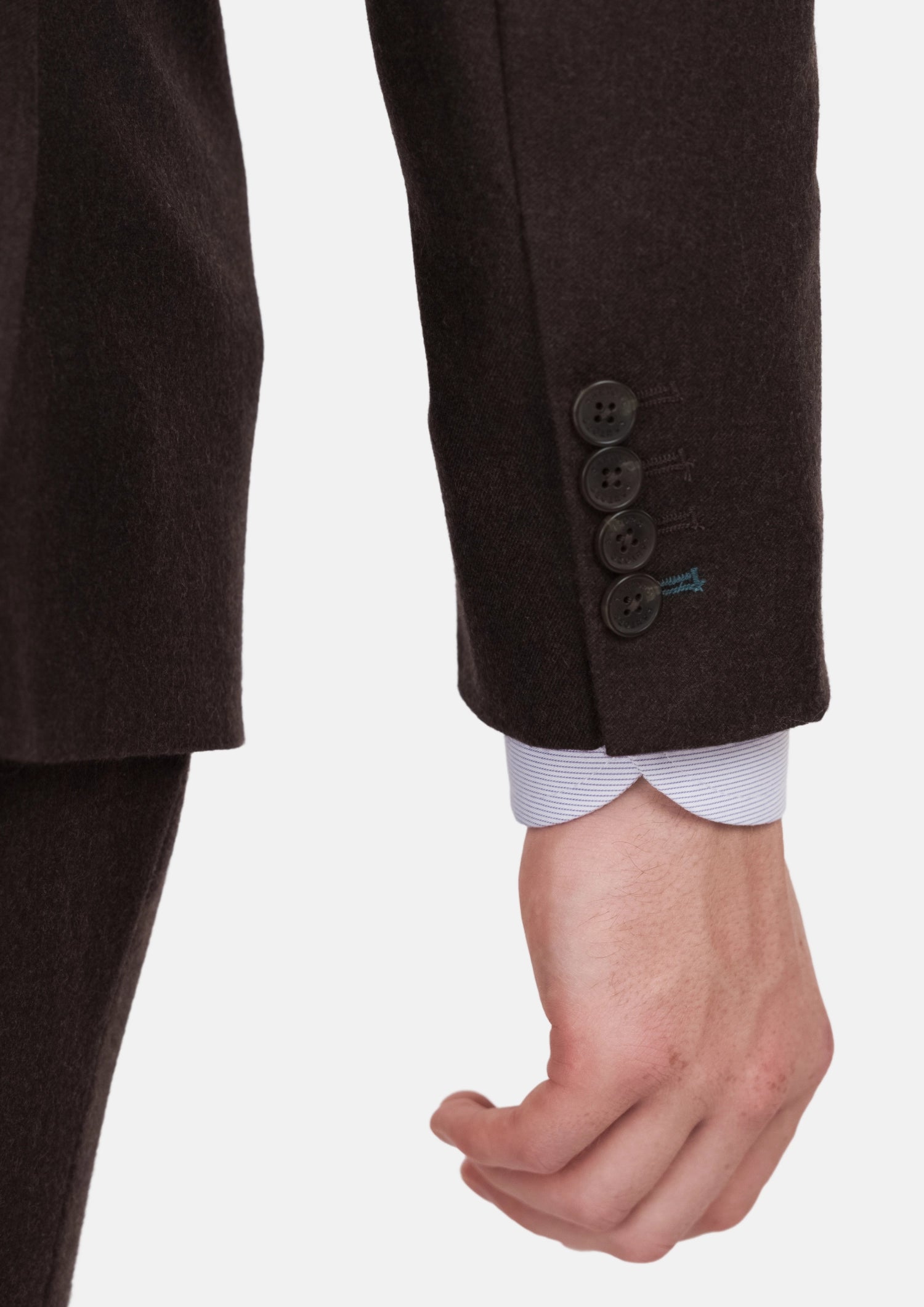 Chocolate Brown Flannel Rockafeller Suit