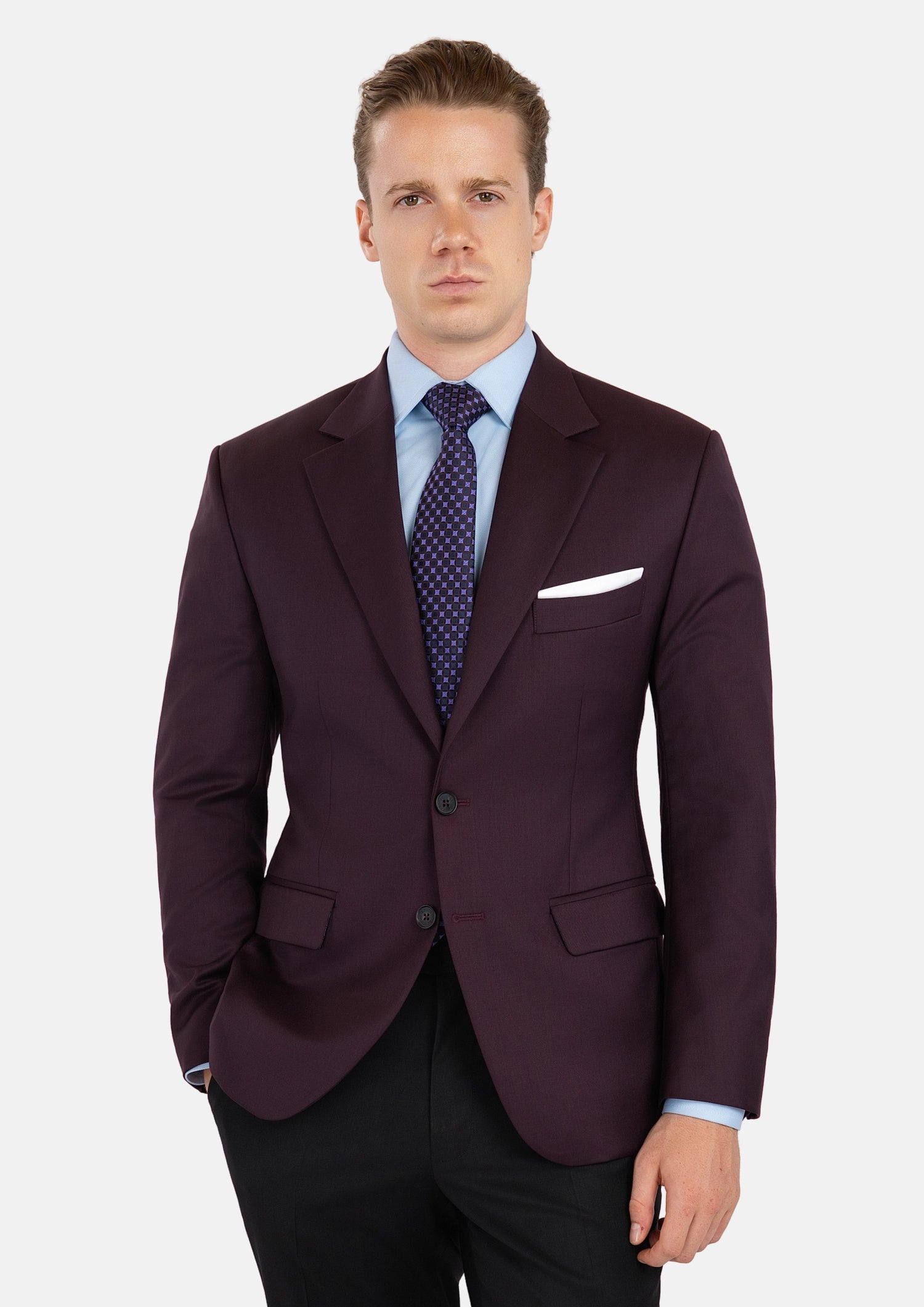 Obsidian Purple Italian Wool Jacket