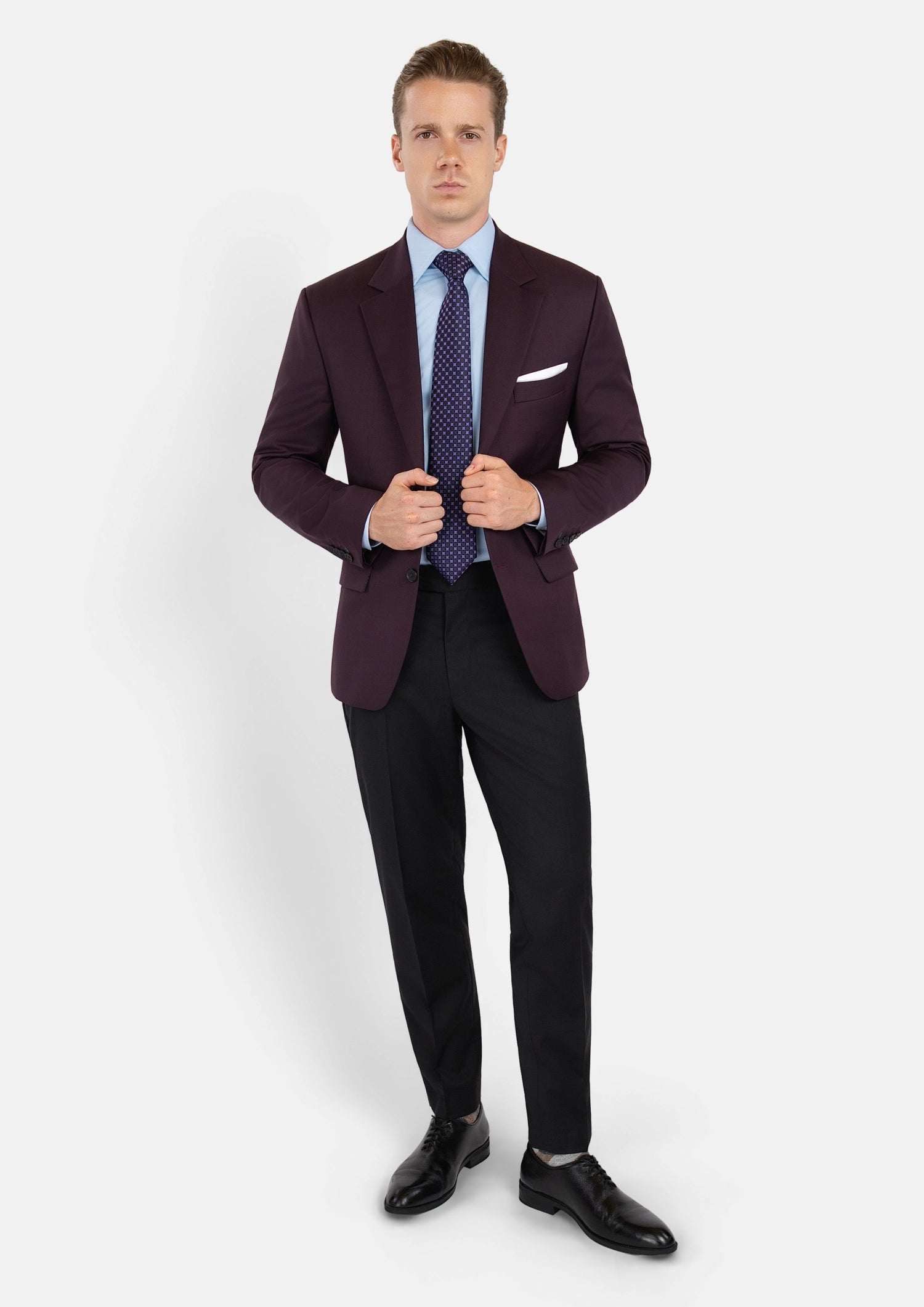 Obsidian Purple Italian Wool Jacket