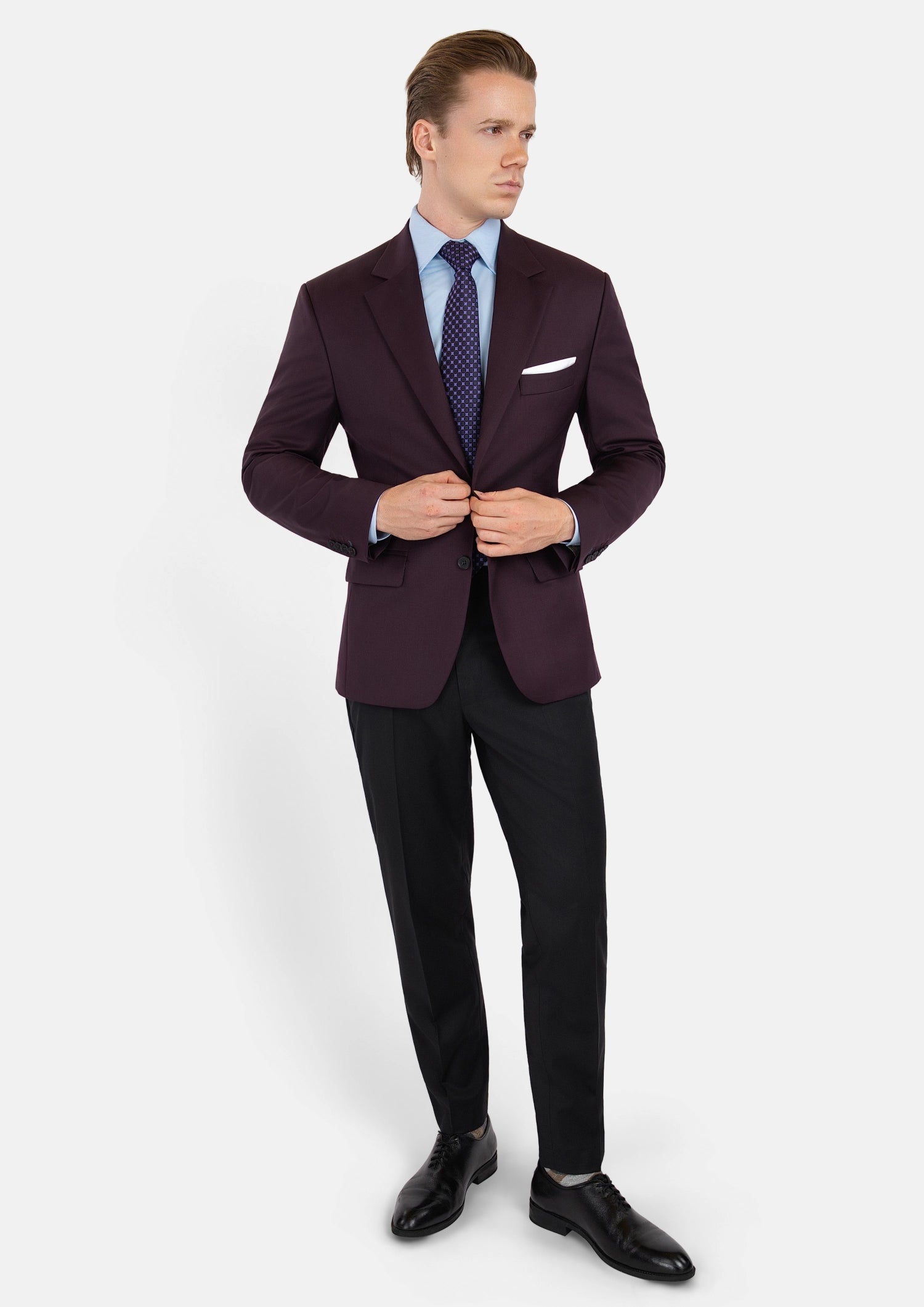 Obsidian Purple Italian Wool Jacket