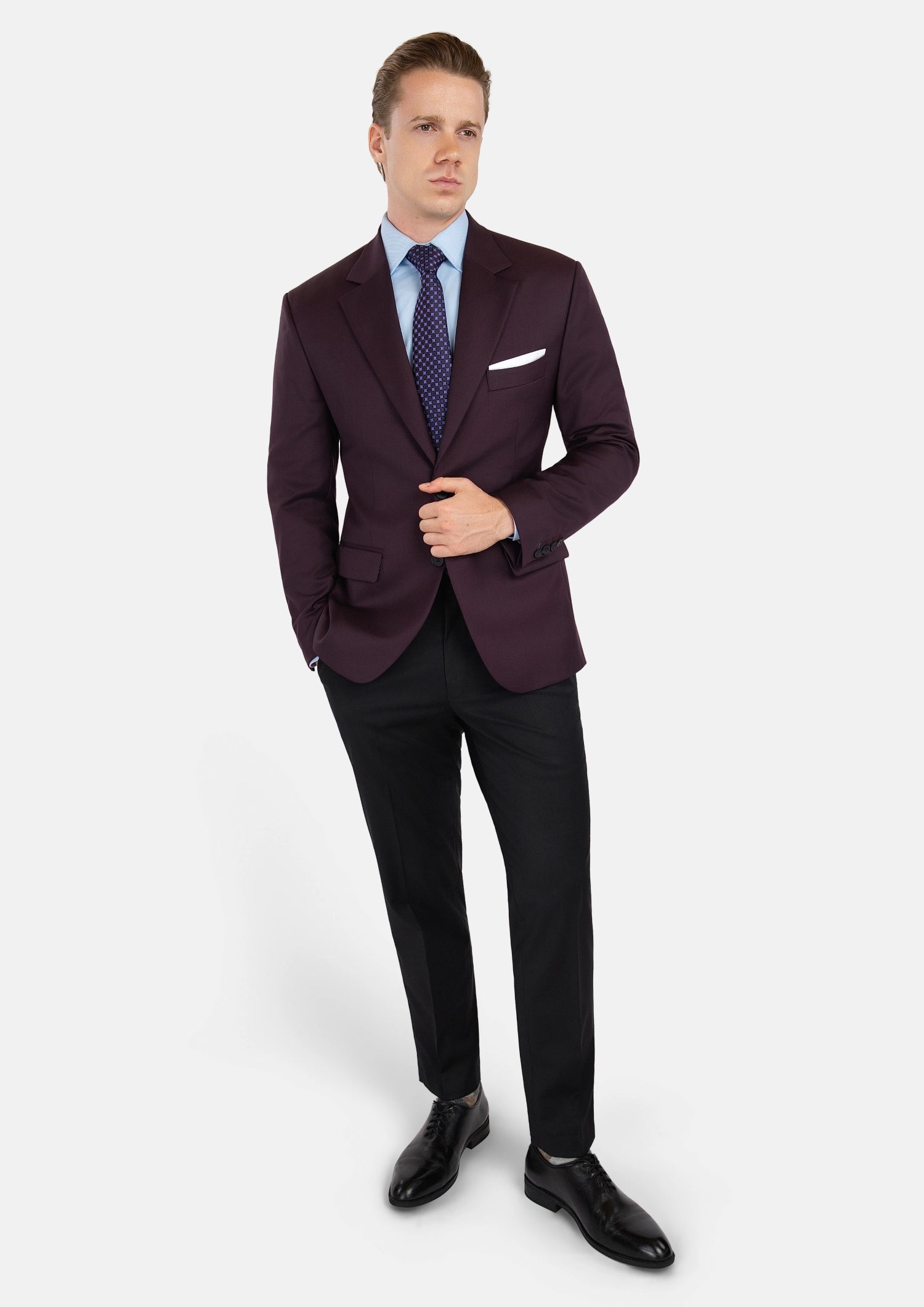 Obsidian Purple Italian Wool Jacket