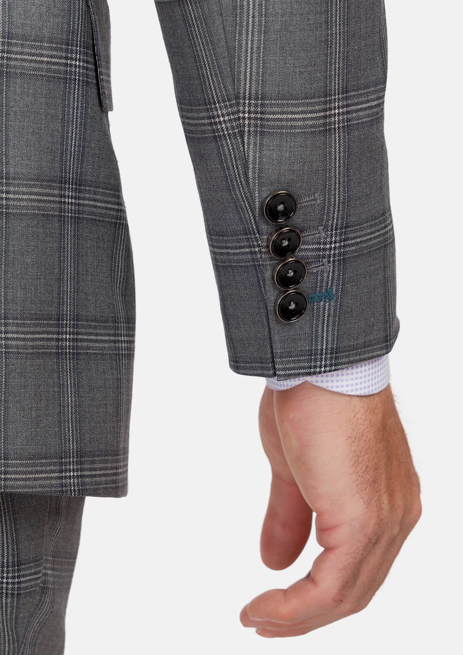 Fossil Grey Checked Ellis Suit