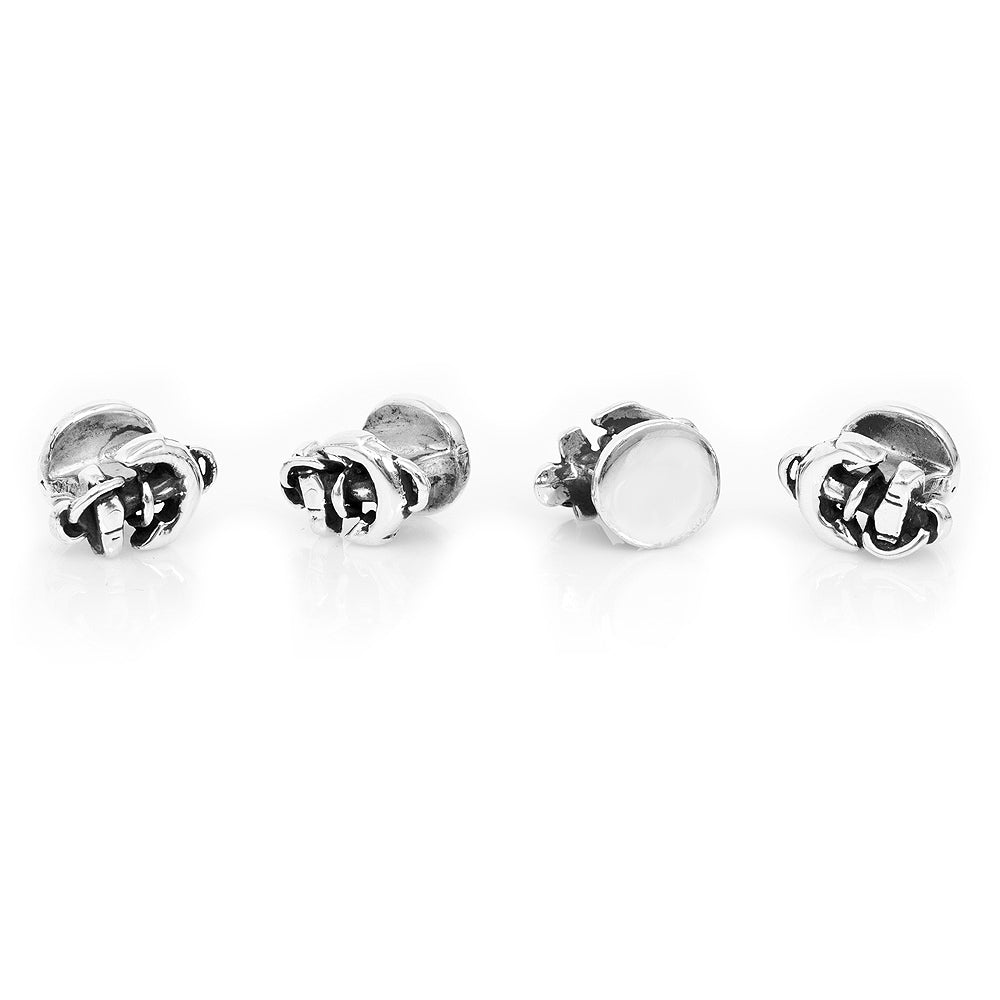 Sterling Anchor Studs — close-up detail438