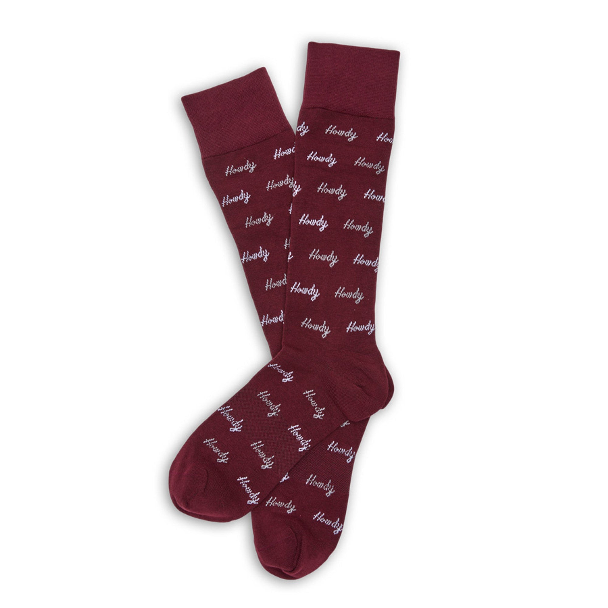 Maroon Howdy Dress Socks205