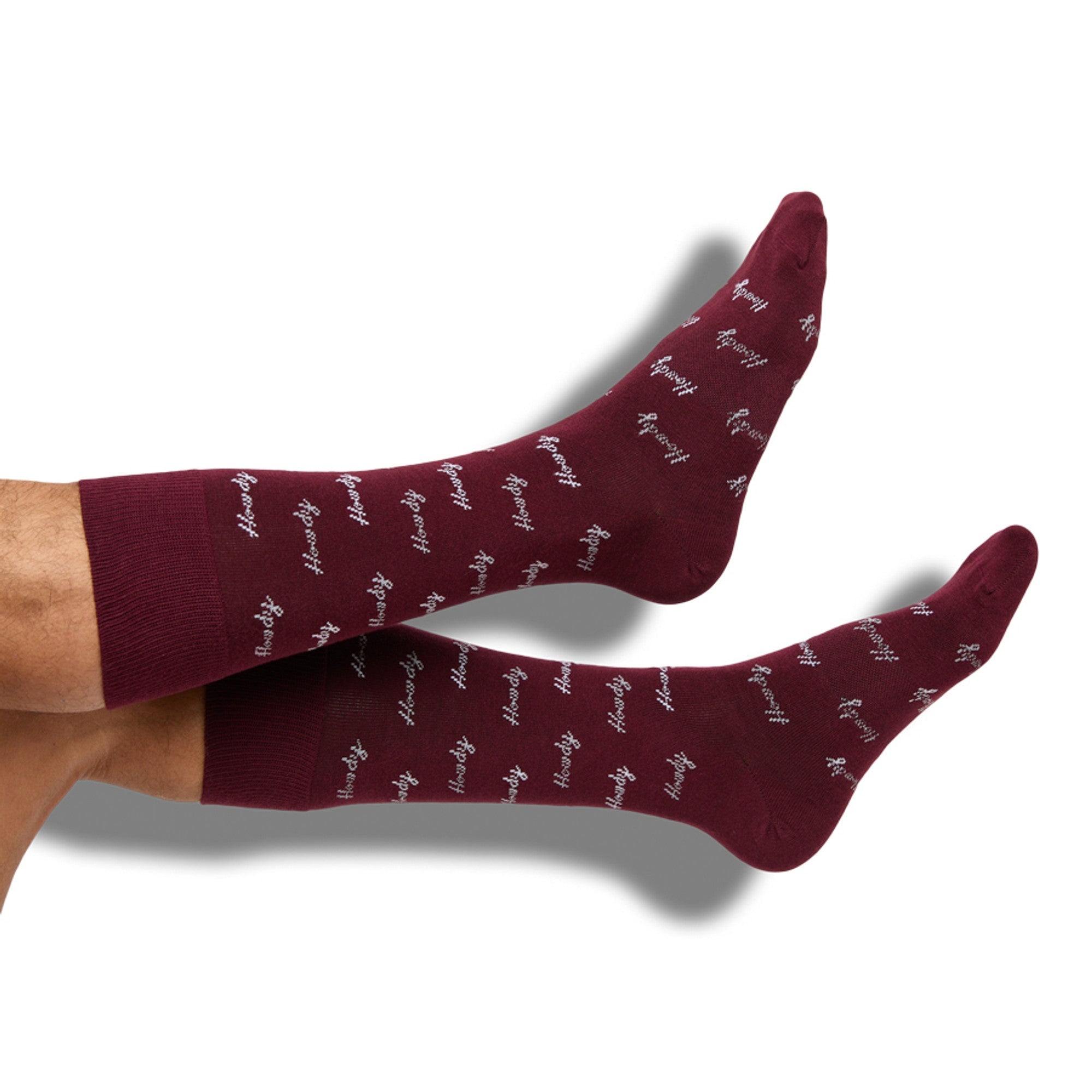 Maroon Howdy Dress Socks942