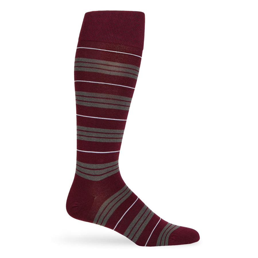Maroon Triple Stripe Dress Socks851