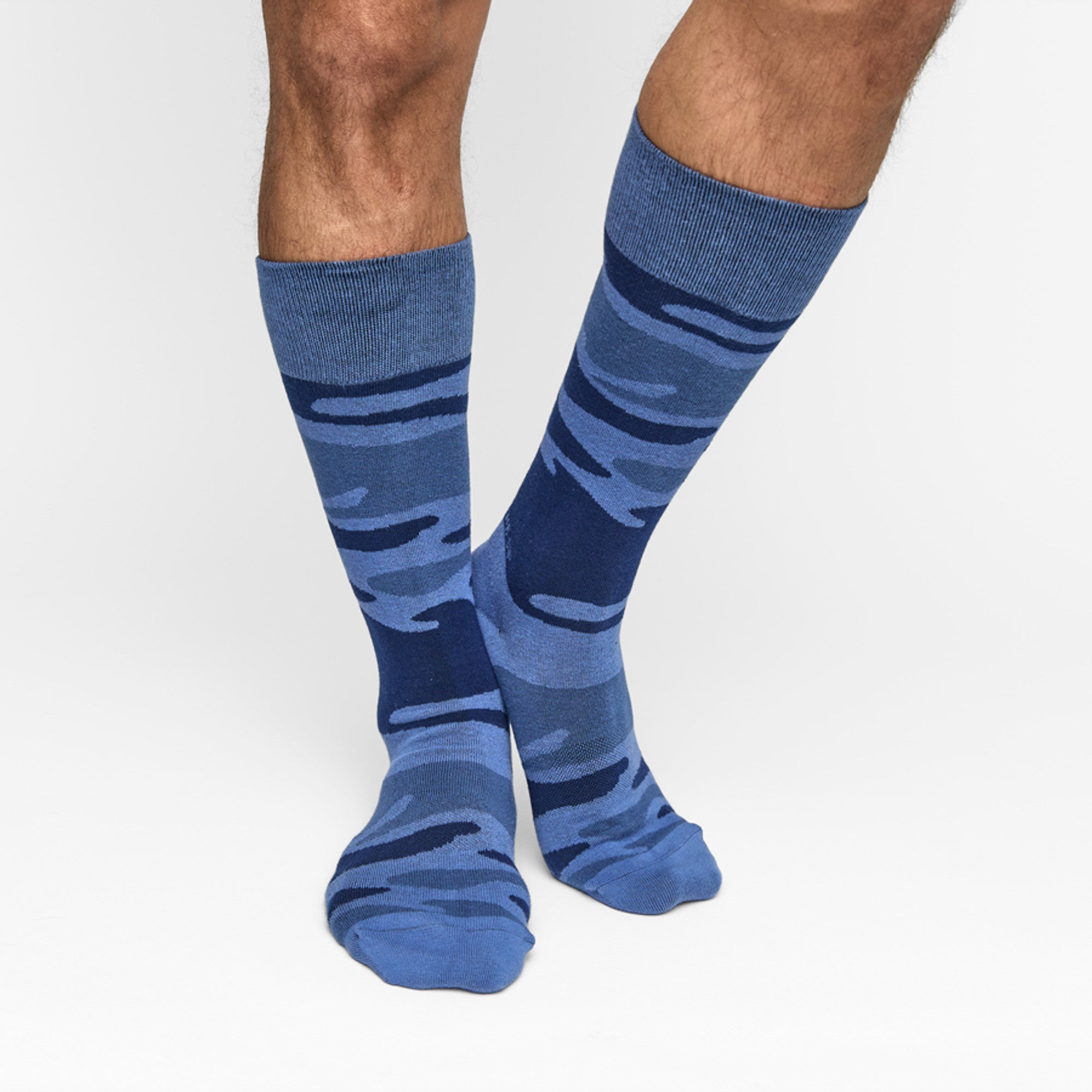 Navy Sip Camo Dress Socks155