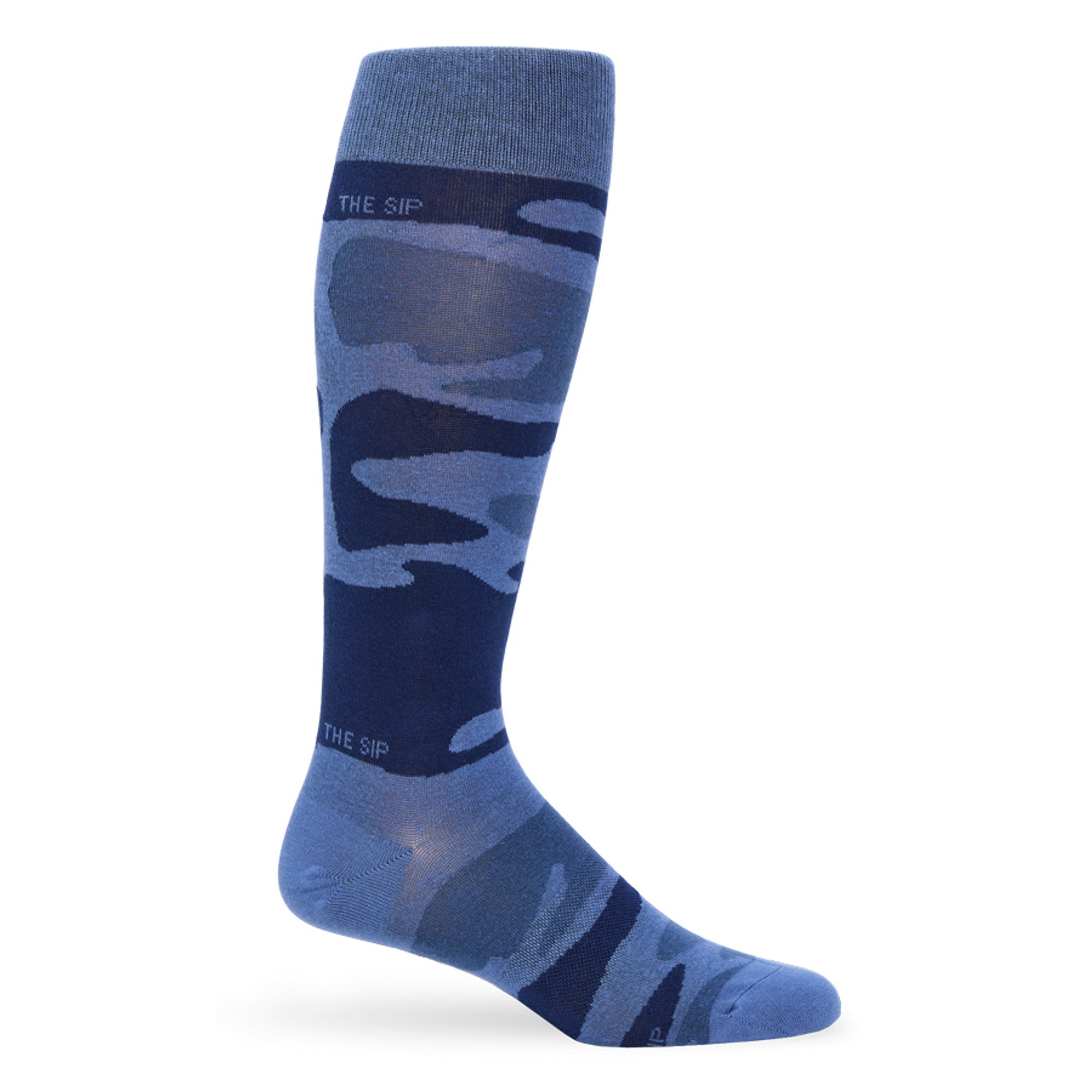 Navy Sip Camo Dress Socks366