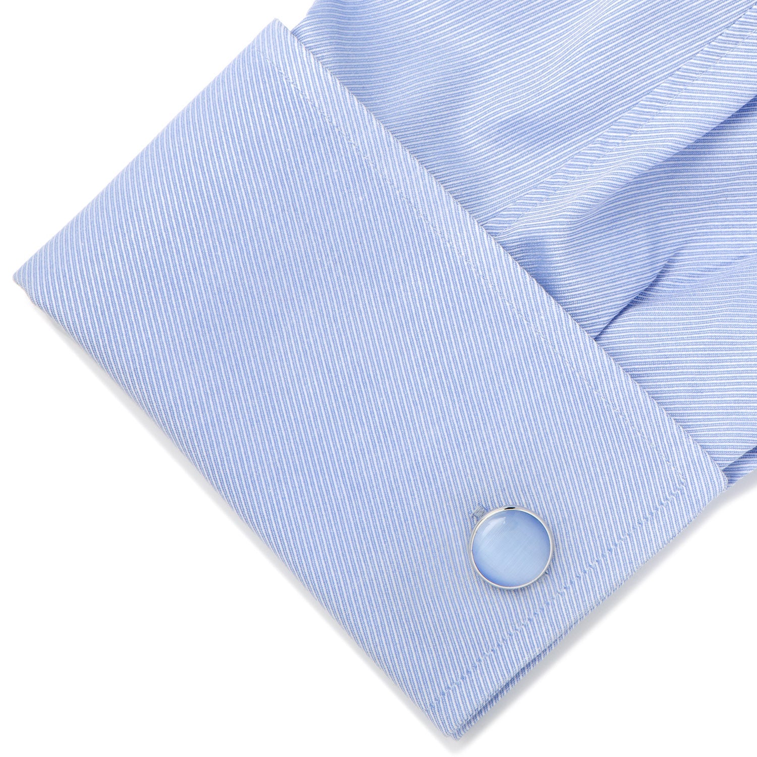 Silver and Blue Catseye Cufflinks483