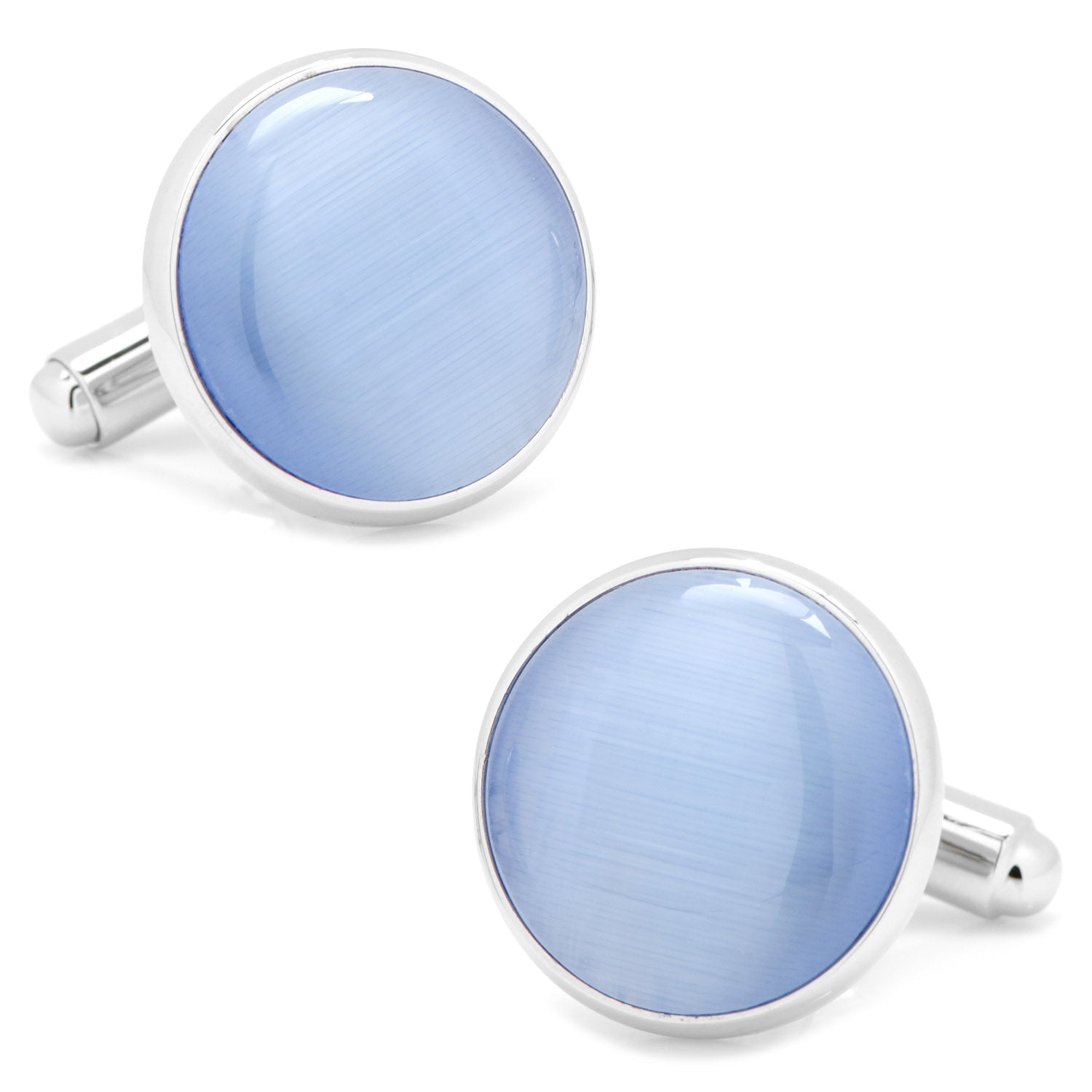 Silver and Blue Catseye Cufflinks305