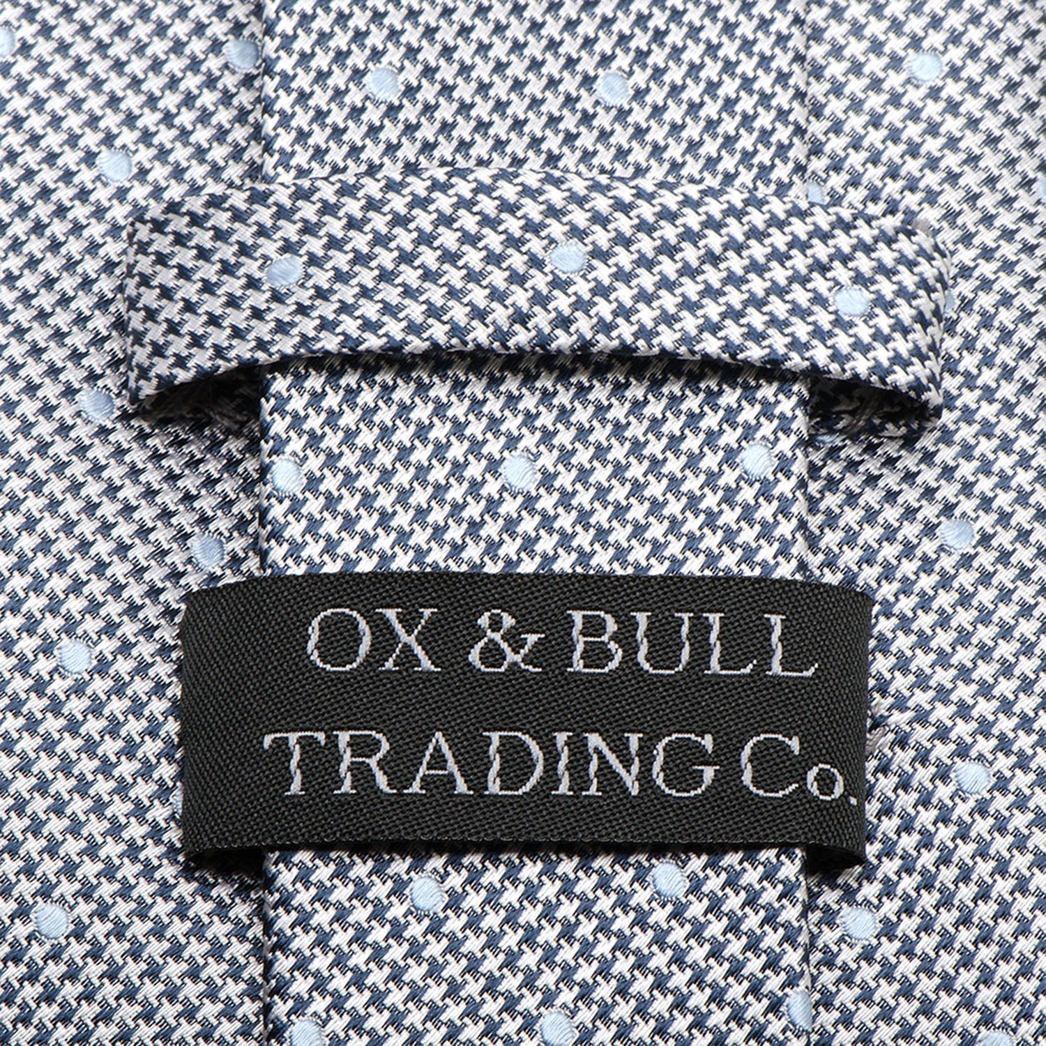 Dotted Herringbone Gray Silk Tie404
