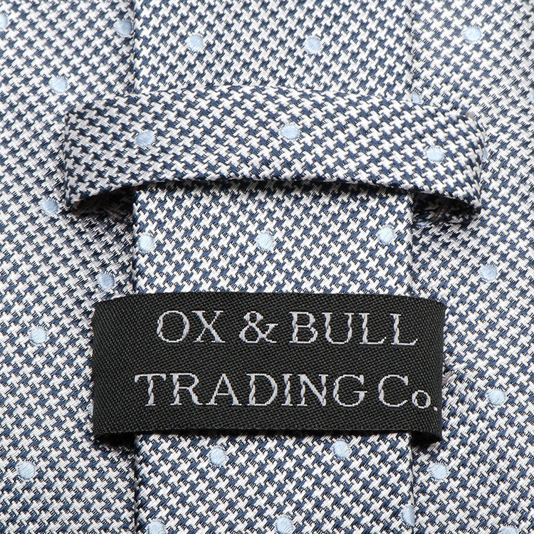 Dotted Herringbone Gray Silk Tie192