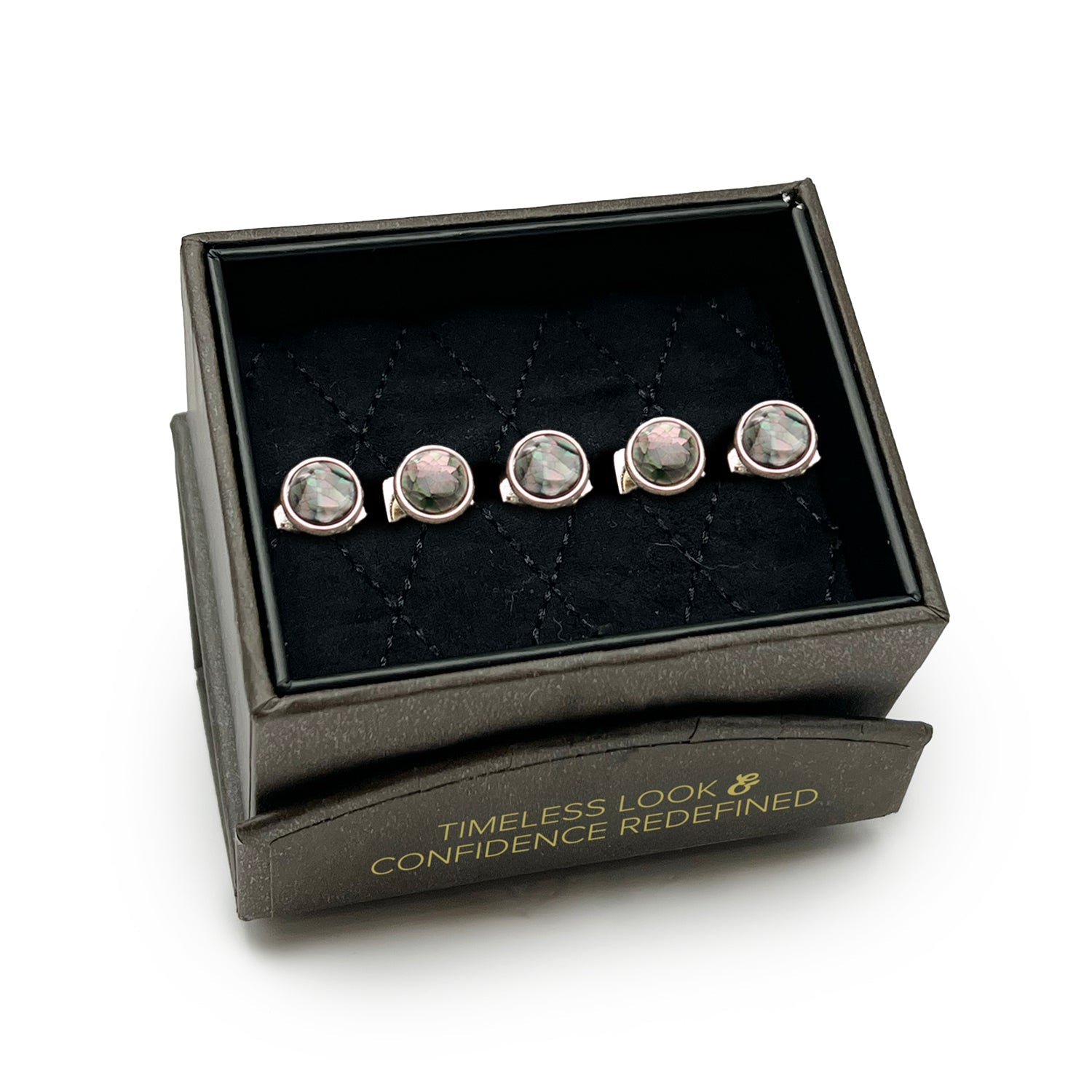 Mosaic Smoke Mother of Pearl 5-Studs — gift box196