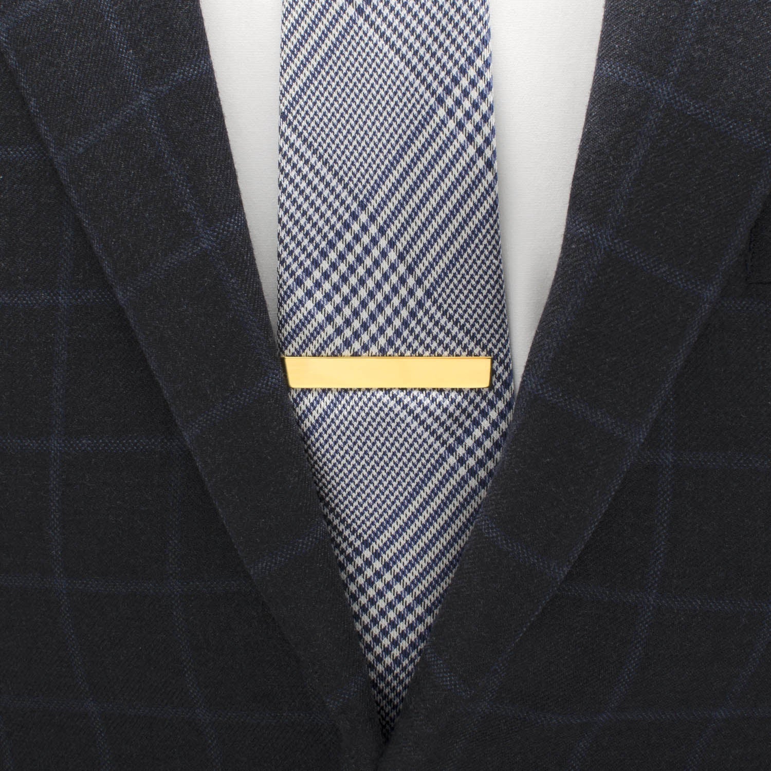 14K Gold Plated Rope Border Oval Cufflinks and Tie Bar Gift Set — view 882