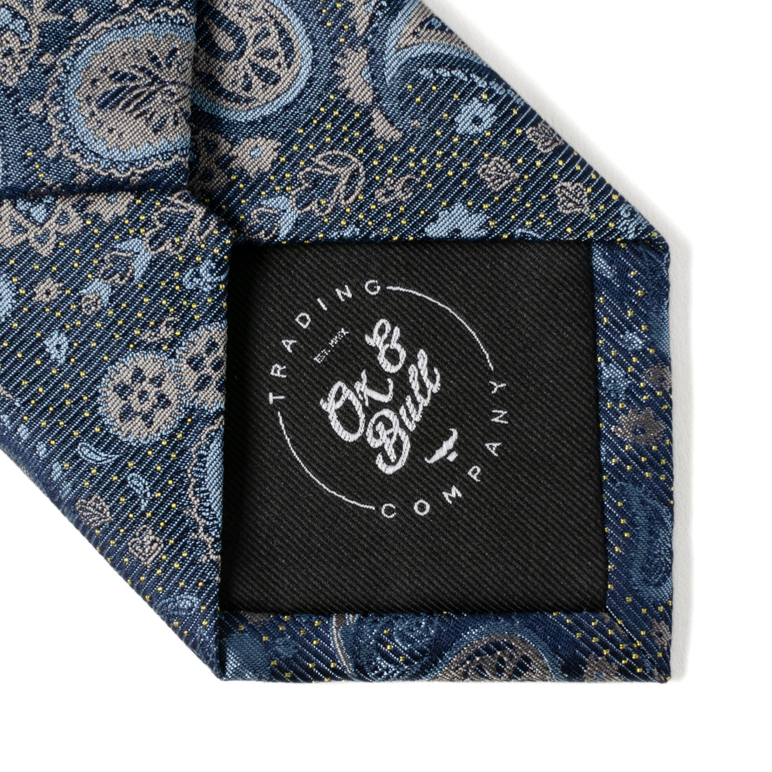 Blue & Gray Paisley Men's Tie649