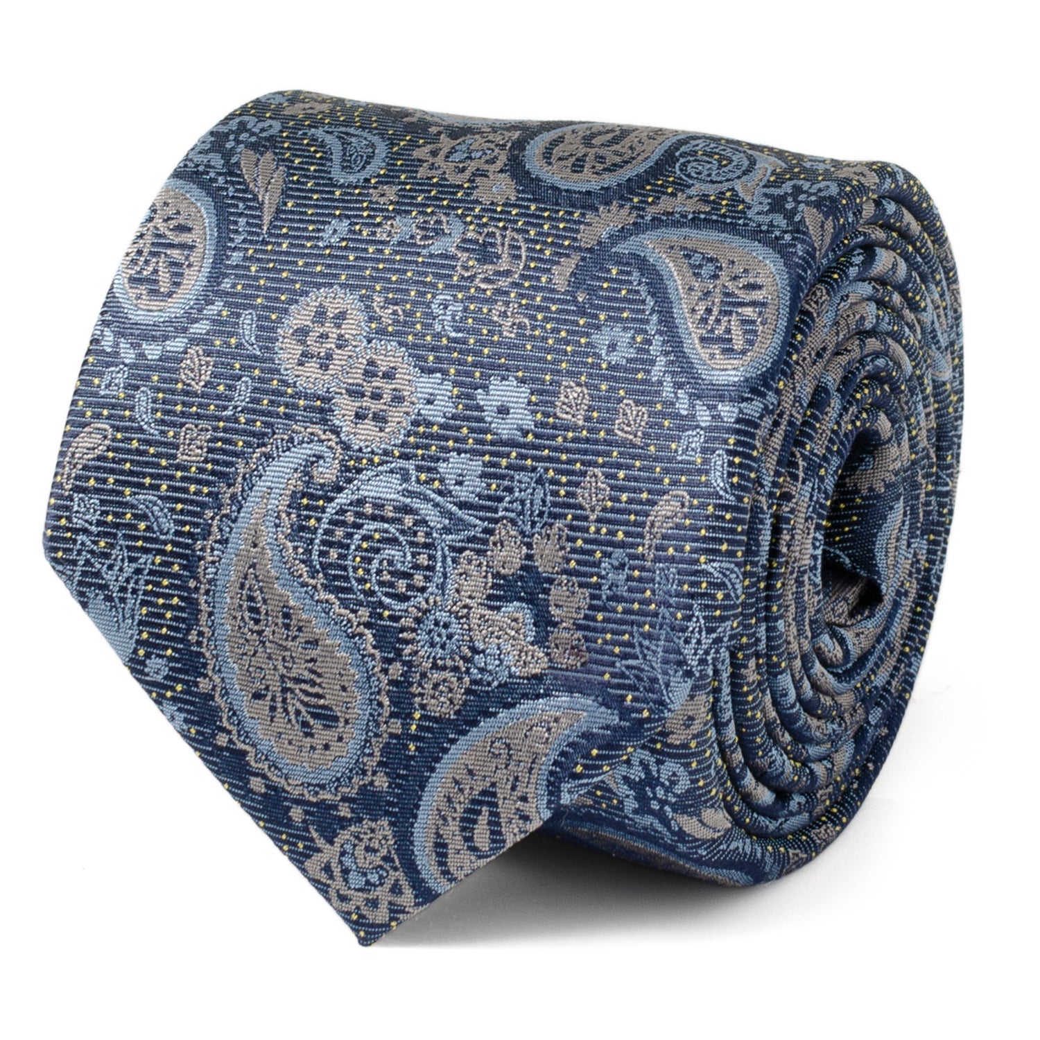 Blue &amp; Gray Paisley Men's Tie418