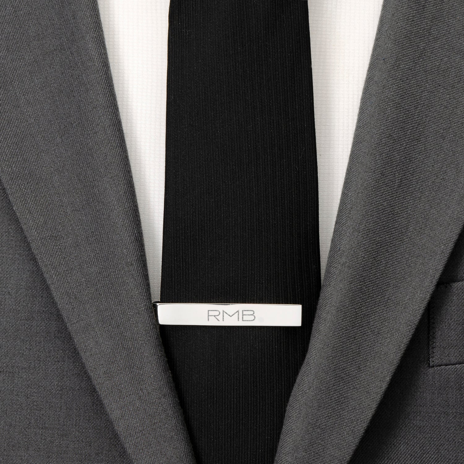 Engravable Rope Border Round Cufflinks and Tie Bar Gift Set — view 9399