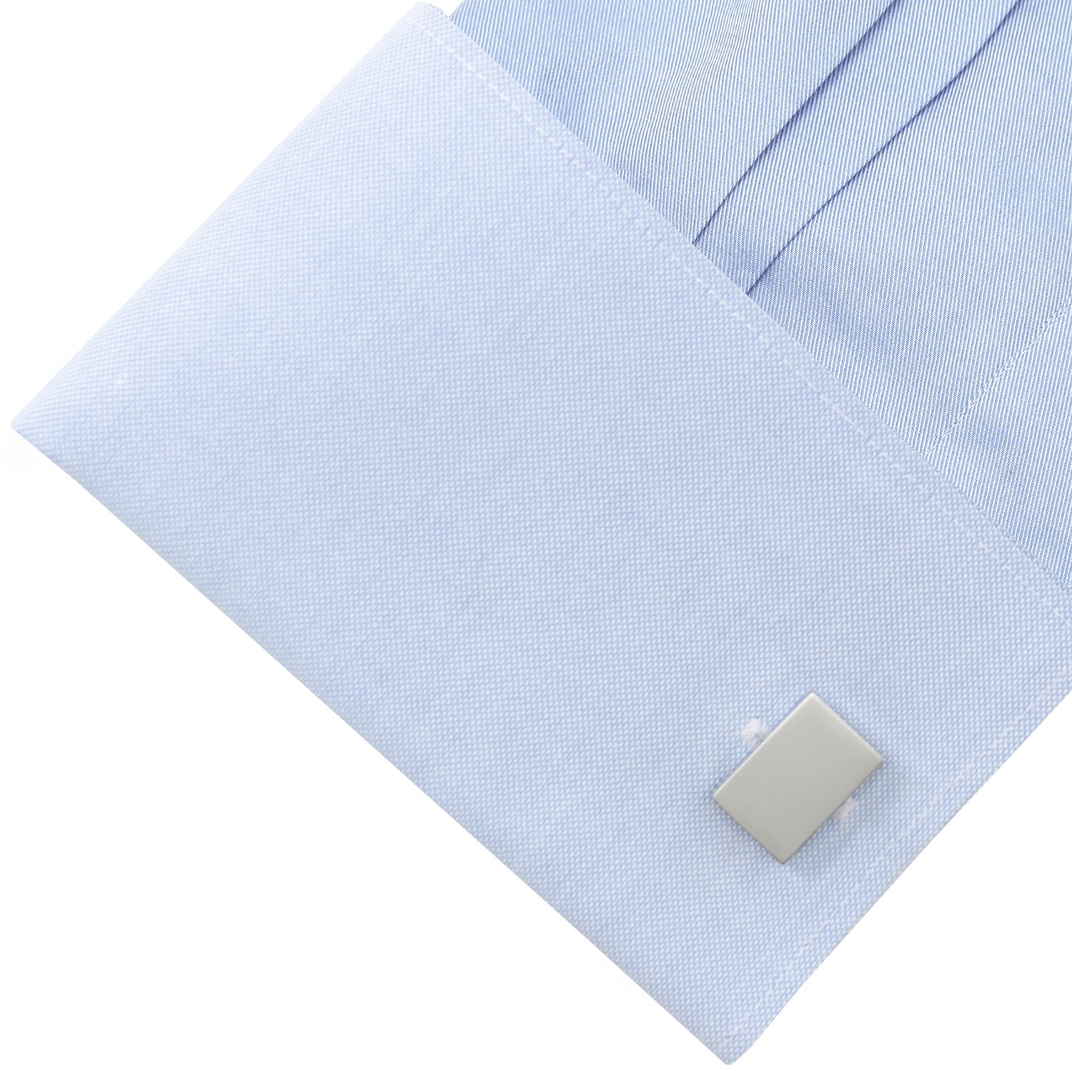 Engravable Rectangle Cufflinks and Tie Bar Gift Set — gift box898