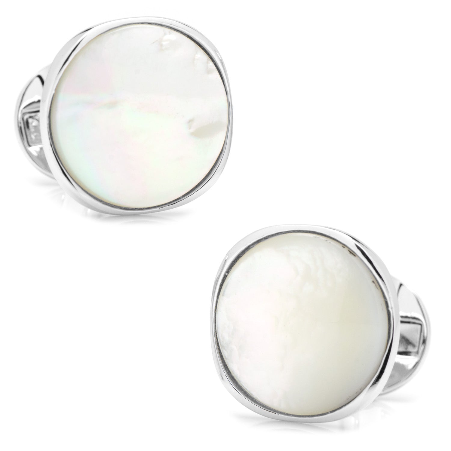 Sterling Silver Classic Formal Mother of Pearl Cufflinks502